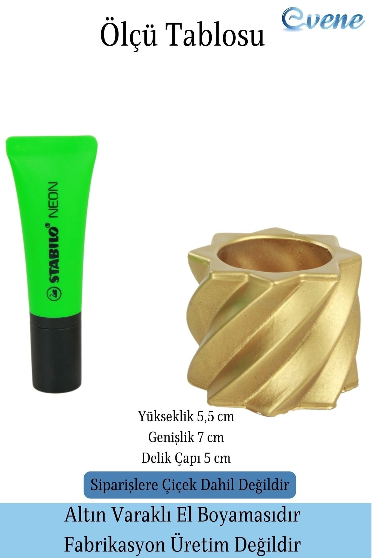 Mini Çiçek Saksı Küçük Sukulent Altın Kaktüs Saksısı Kalın Çizgili Yıldız Model