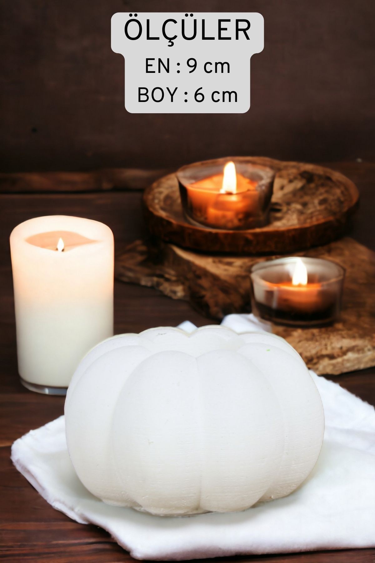 Şamdan Mumluk Dekoratif Mumluk Beyaz Renk Tealight Mumluk Model 34