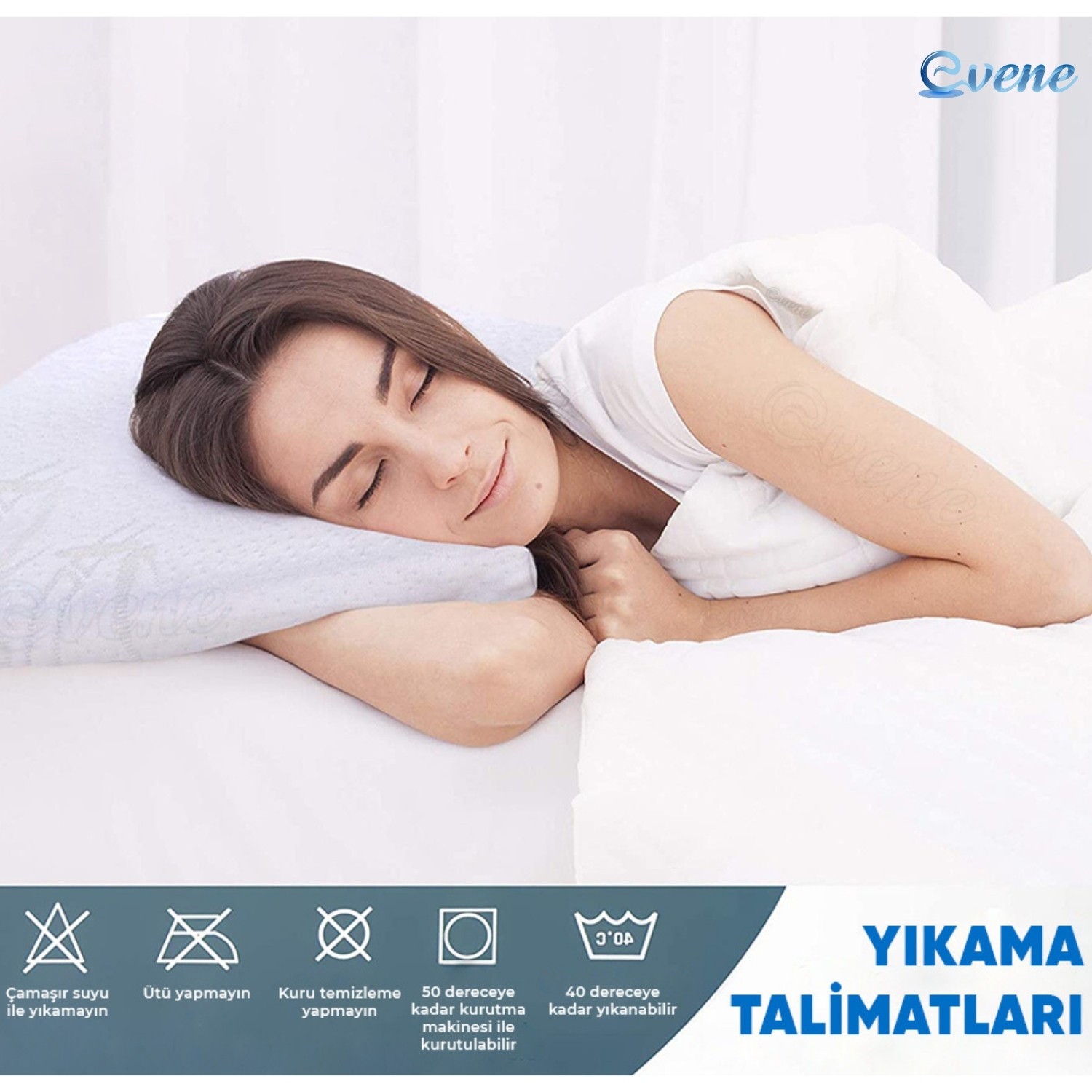 İç Yastık Kılıfı Fermuarlı Terletmeyen Serin Tutan Hava Alan Minder Kılıfı