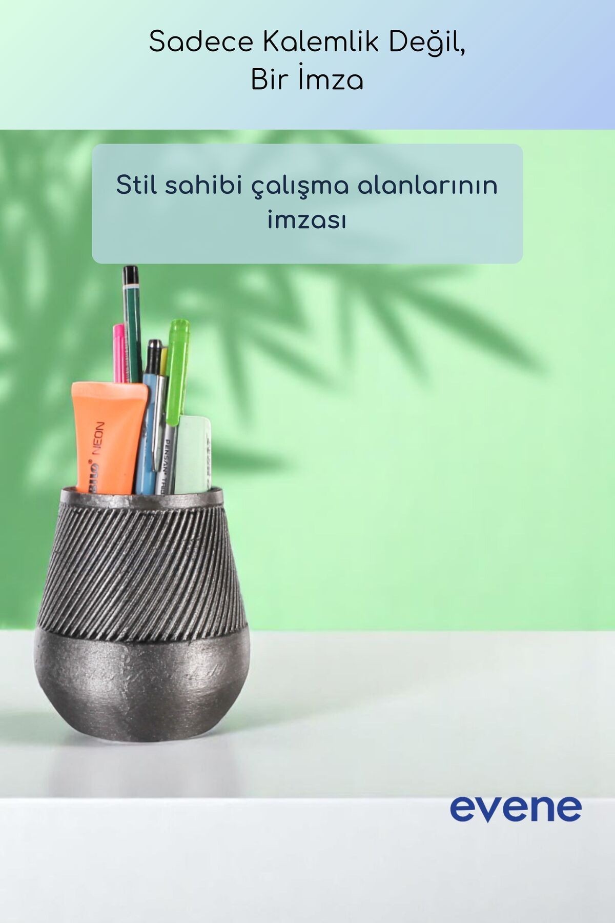 Kalemlik Masa Kalemliği Organizer Kalemlik Gümüş Eskitme Renk Model 89
