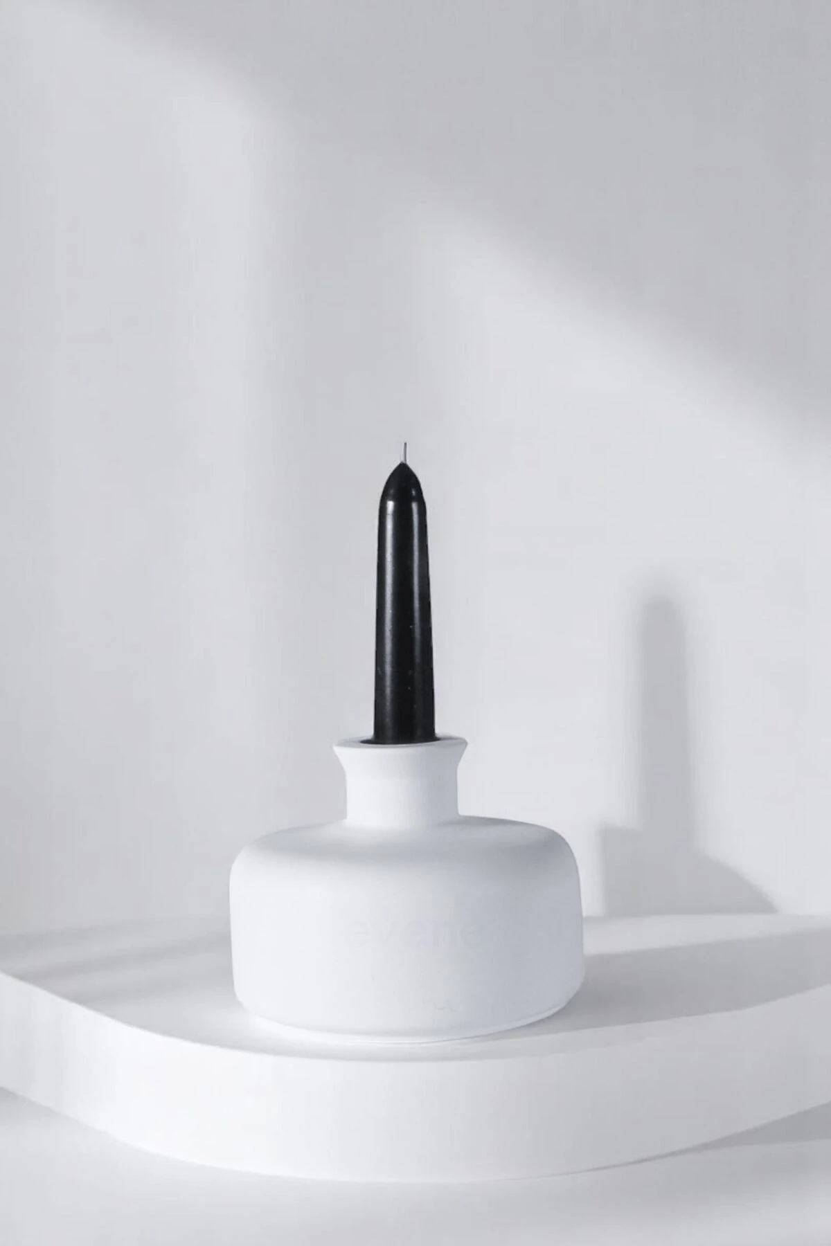 Mumluk Şamdan Ince Mum Uyumlu Beyaz Renk Model 63 image