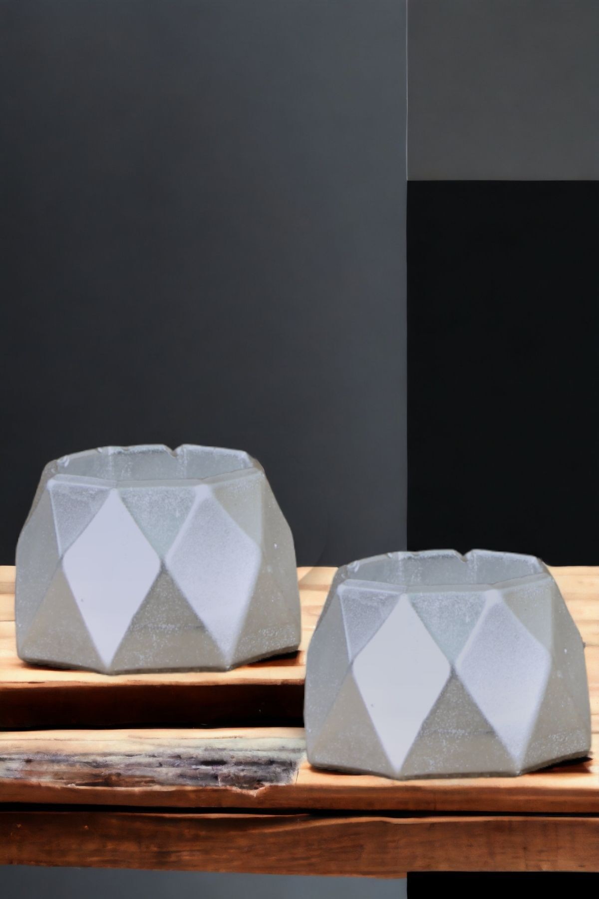Şamdan Mumluk Dekoratif Mumluk Tealight Mumluk Model 35 İkili Mumluk