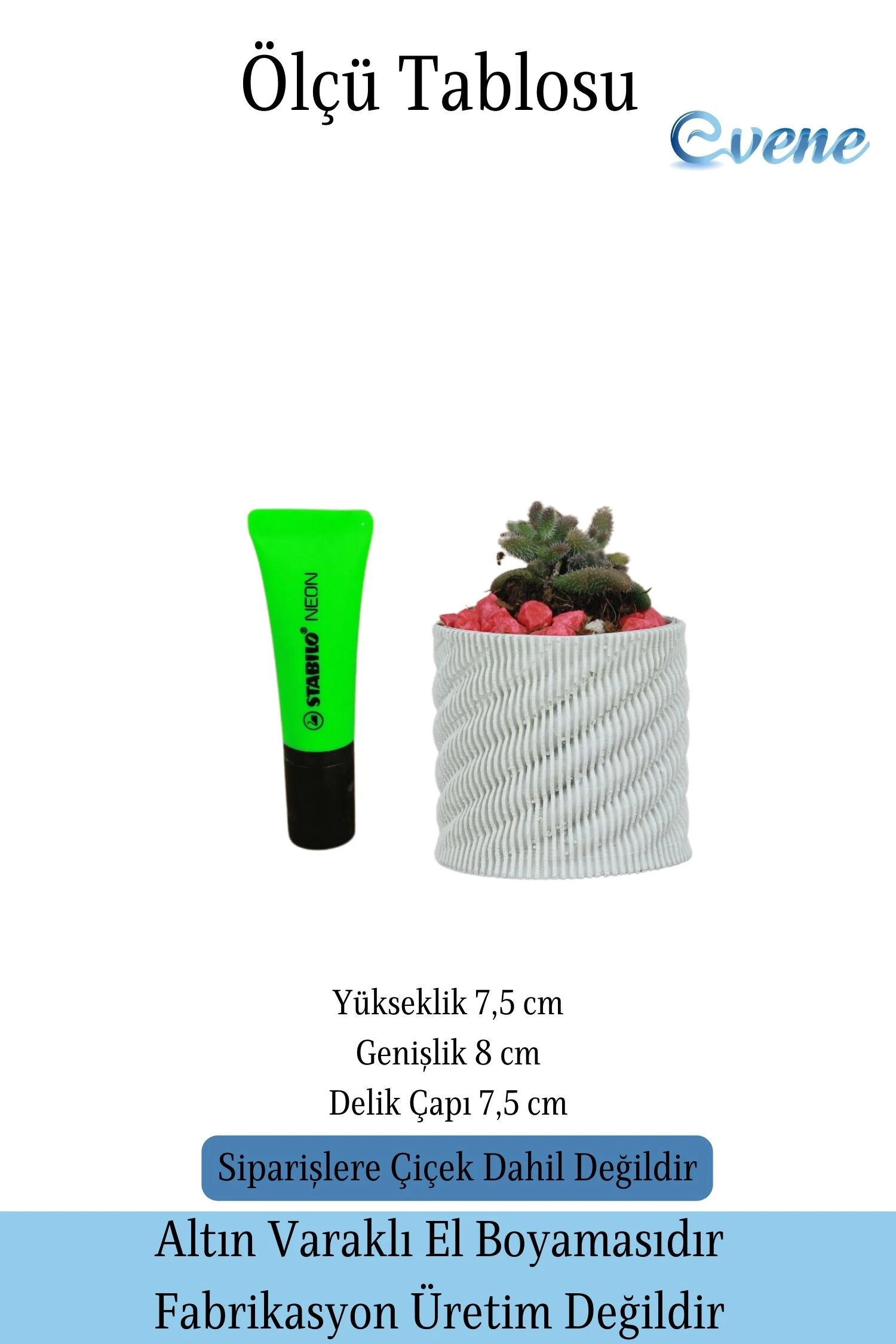 Saksı Kaktüs Saksısı Dekoratif Saksı Model 15