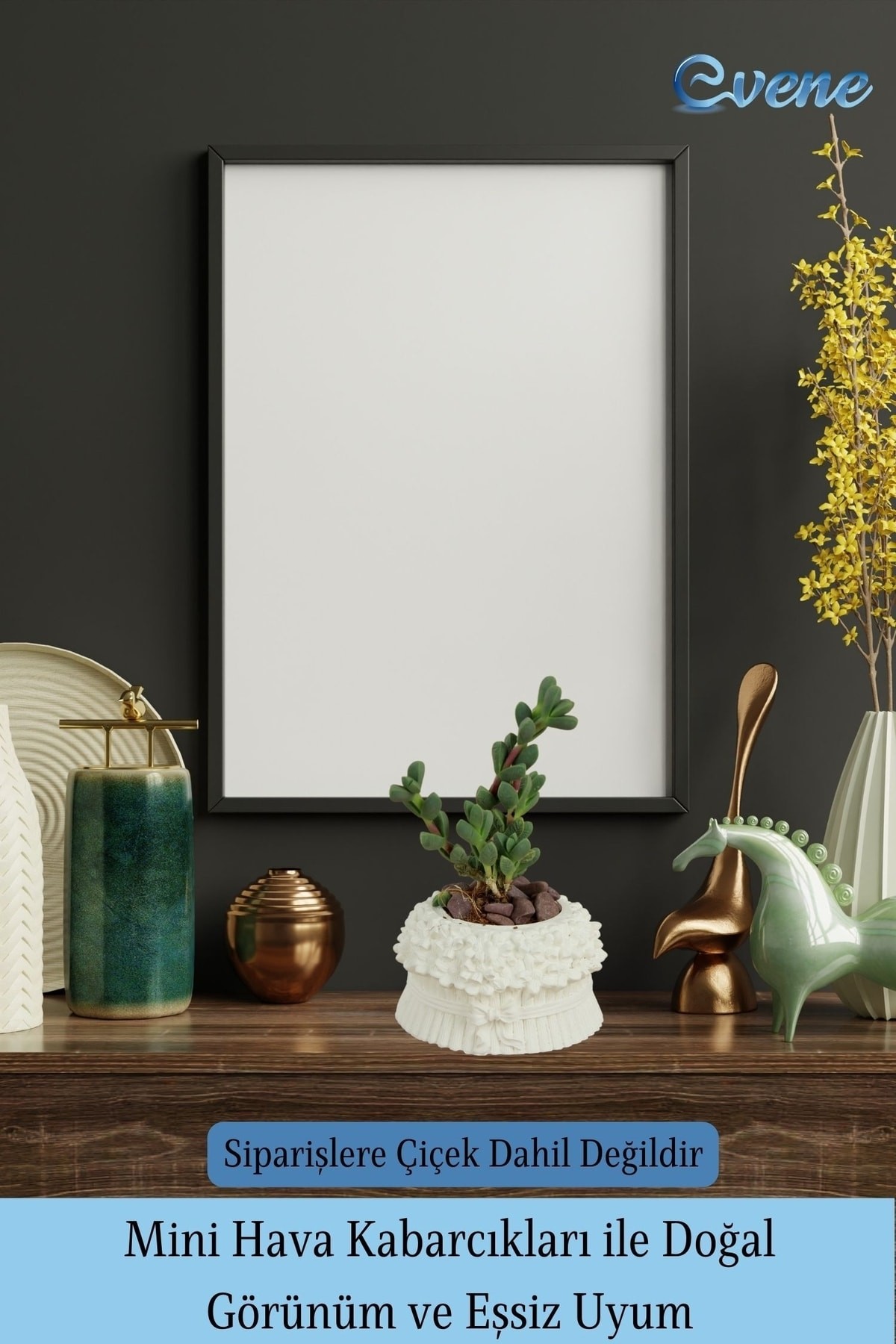 Mini Çiçek Saksı Küçük Sukulent Beyaz Kaktüs Saksısı Çiçekli Fiyonklu Model