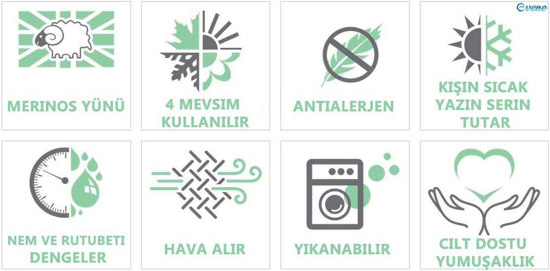 Tek Kişilik Yorgan Doğal Organik Yün Yorgan