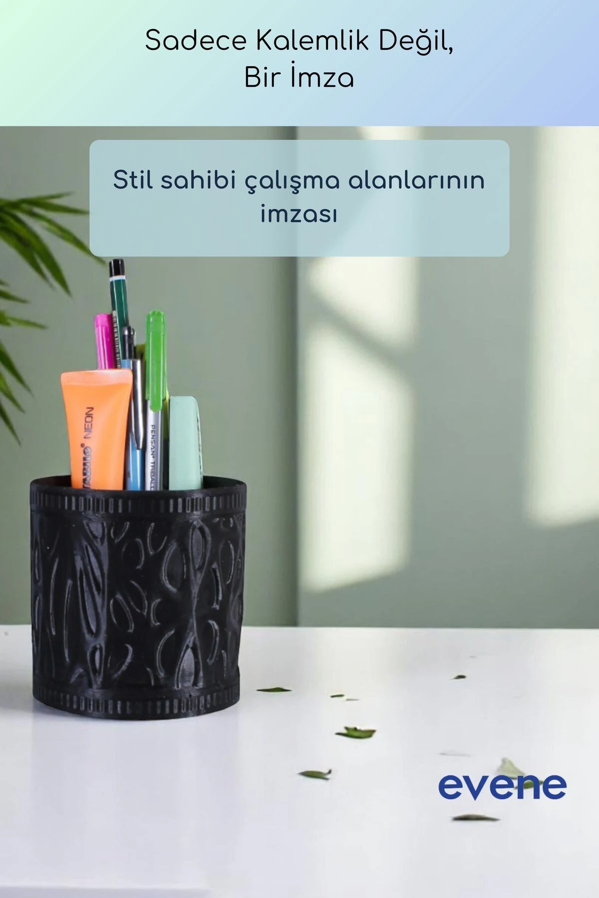 Kalemlik Masa Kalemliği Organizer Kalemlik Siyah Renk Model 76