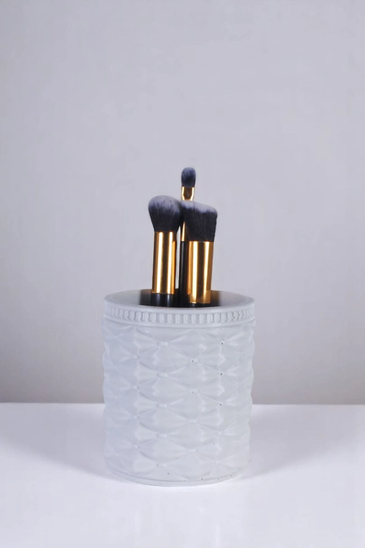 Makyaj Organizeri Makyaj Fırçalığı Makyaj Organizer Düzenleyici Beyaz Renk Model 85 image