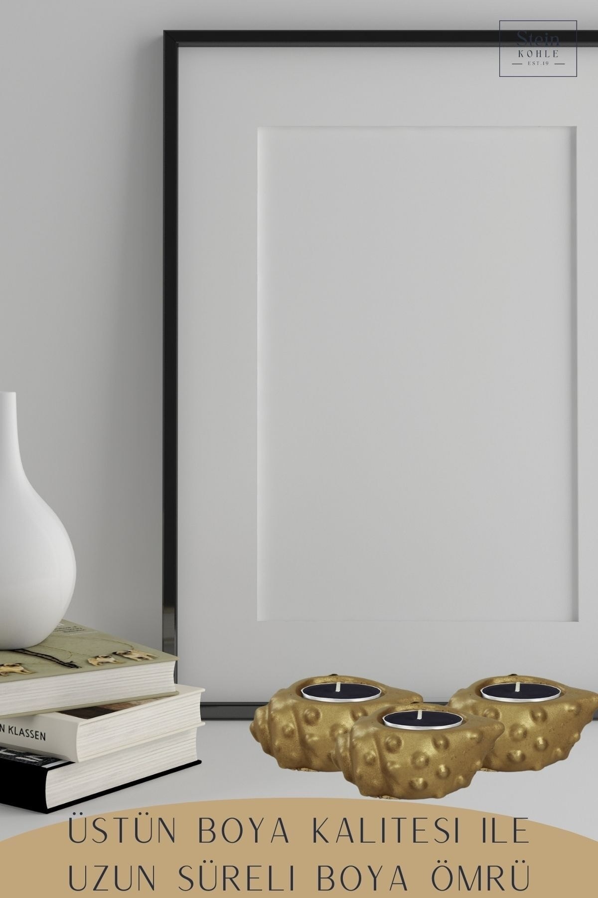 Şamdan Dekoratif Mumluk Altın Şamdan Tealight Mum Uyumlu Deniz Kabuğu Model