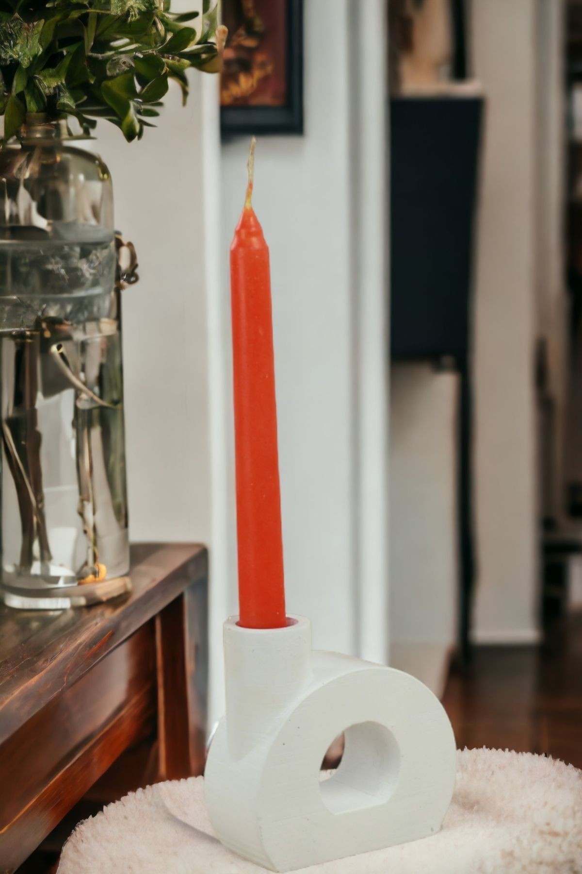 Şamdan Mumluk Dekoratif Mumluk Beyaz Renk Tealight Mumluk Model 9