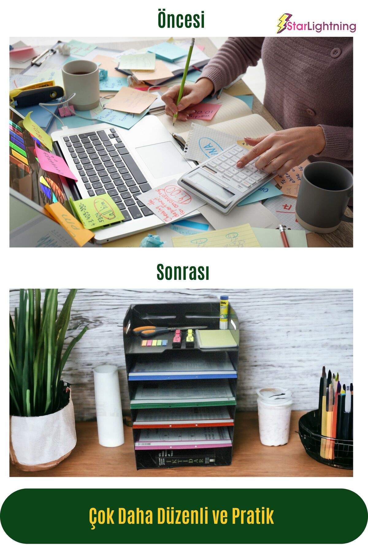 Masa Düzenleyici Organizer Evrak Rafı Masaüstü Organizer Model 5