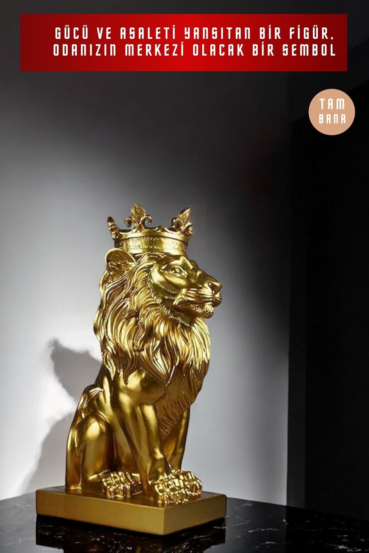Gold Heykel Dekoratif Süs Eşyası Dekoratif Masa Süsü Salon Aksesuarları Model 34