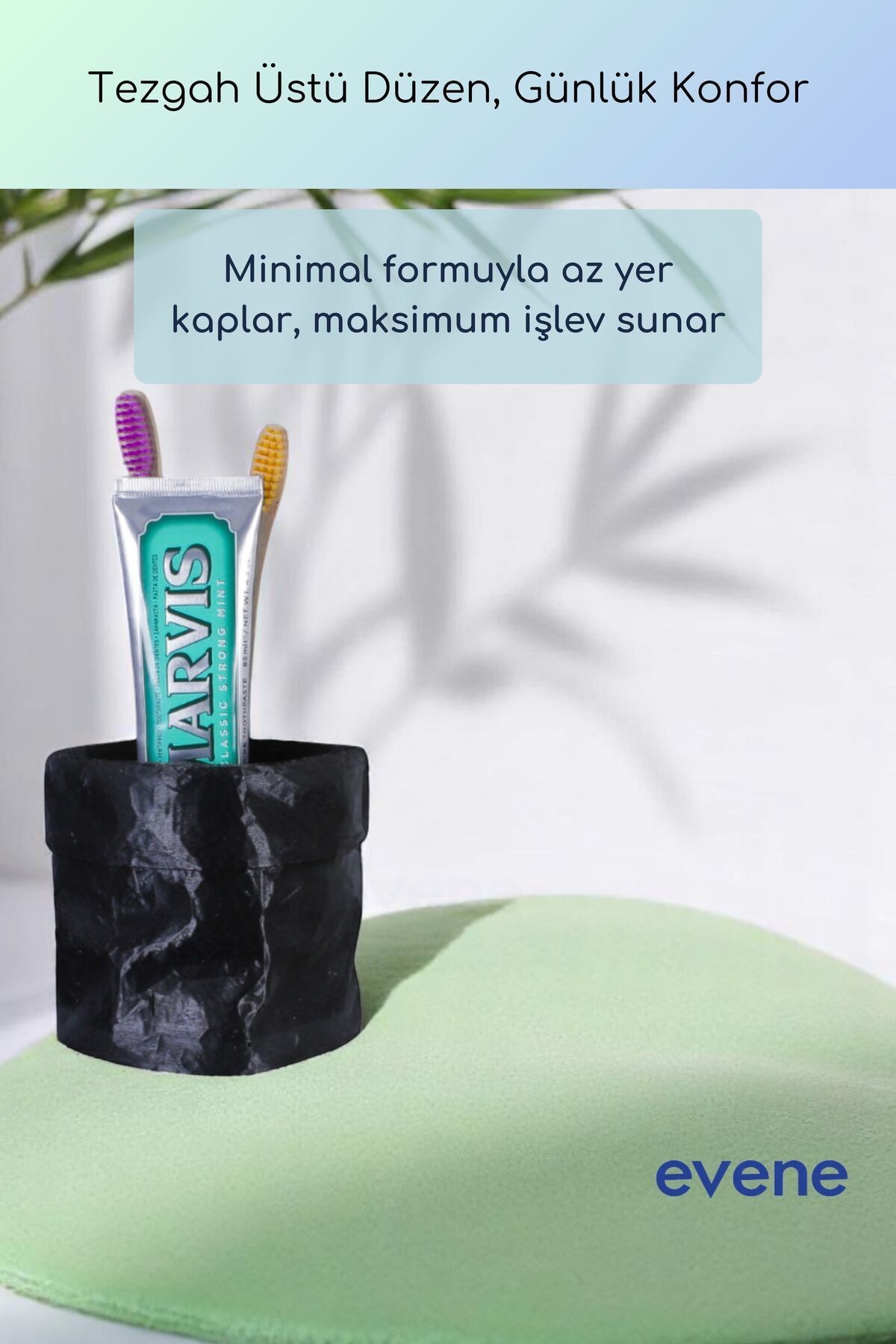 Diş Fırçalığı Diş Fırçalık Diş Fırçası Standı Diş Fırçası Tutucu Siyah Renk Model 80