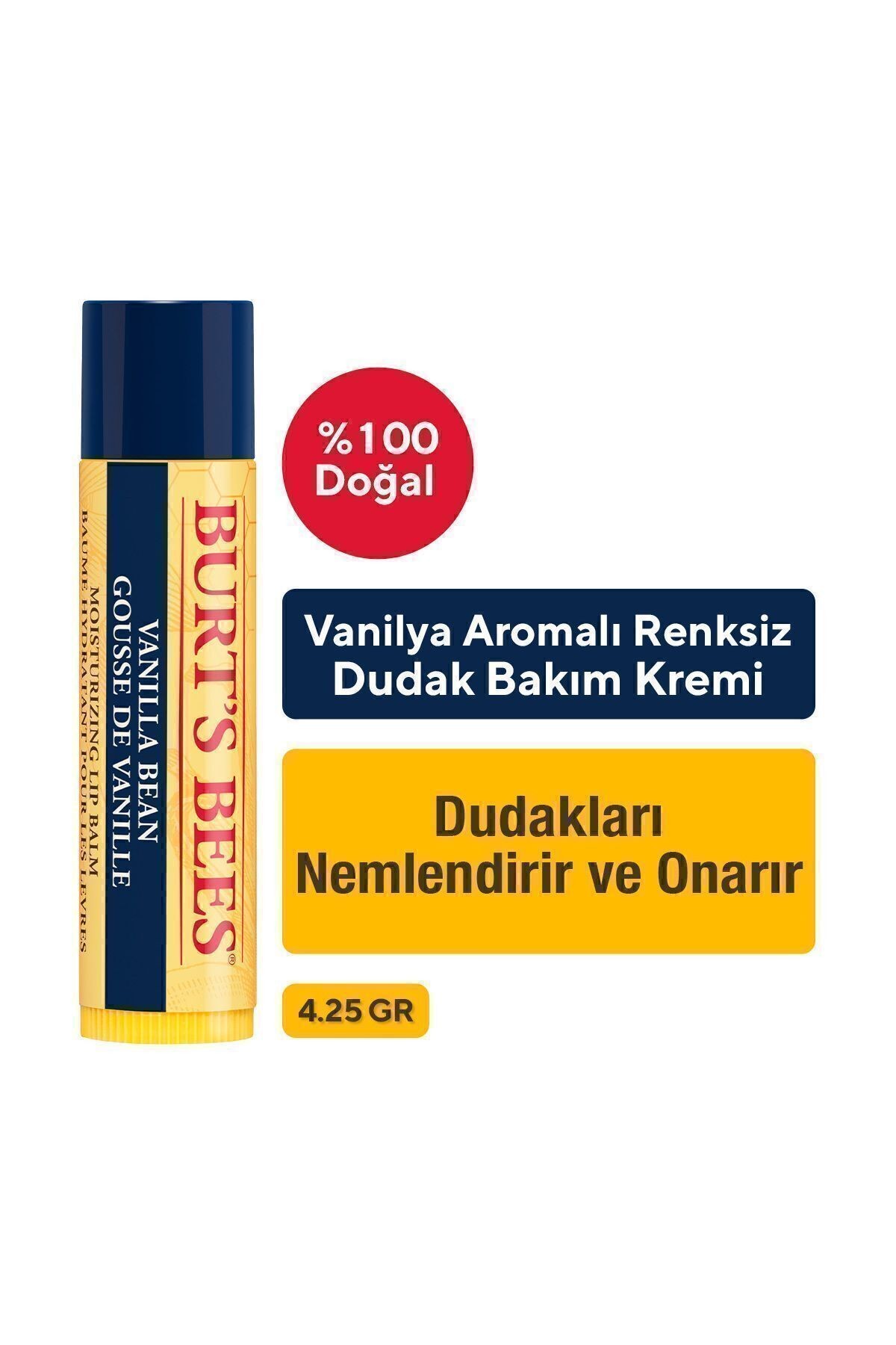 Vanilya Aromalı Dudak Bakım Kremi Blister Ambalaj- Vanilla Lip Balm Blister Box 4,25 gr image