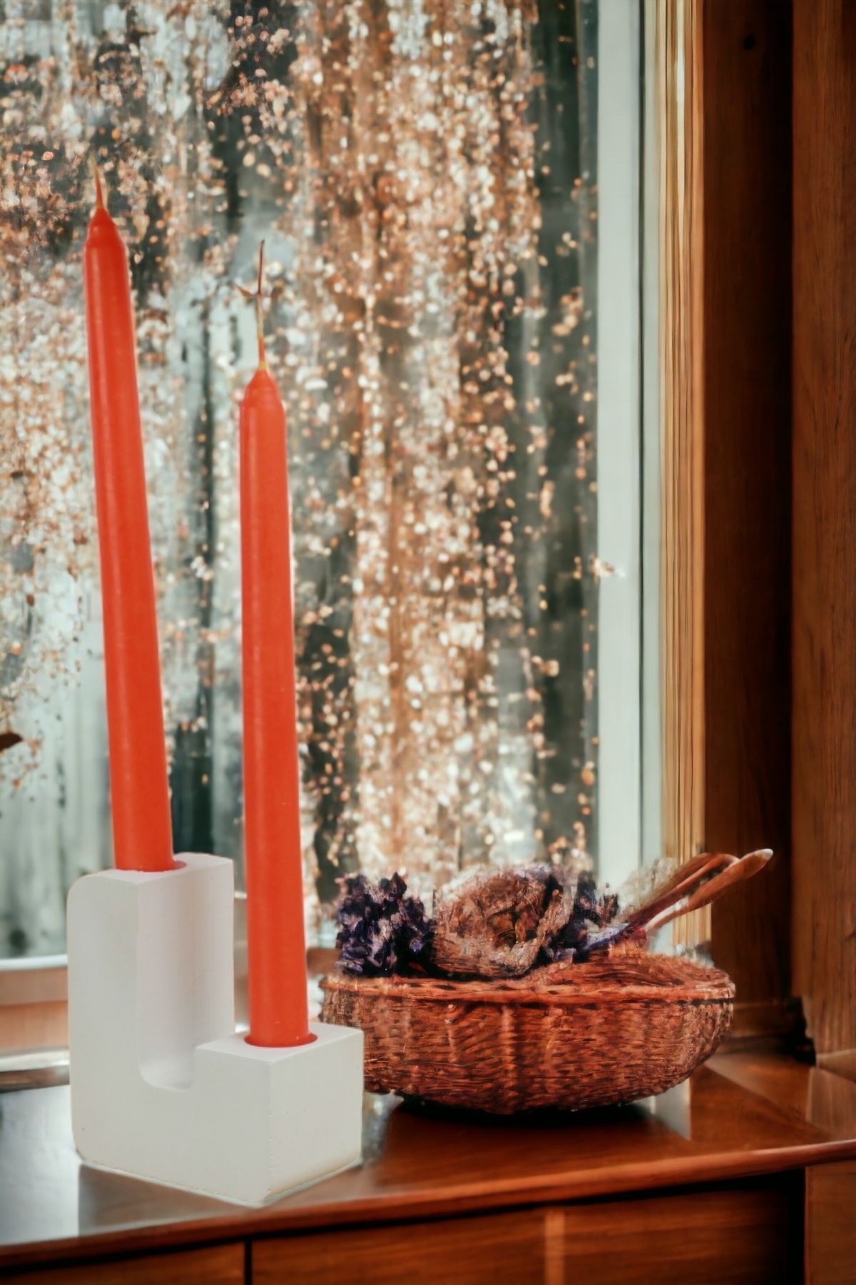 Şamdan Mumluk Dekoratif Mumluk Beyaz Renk Tealight Mumluk Model 12