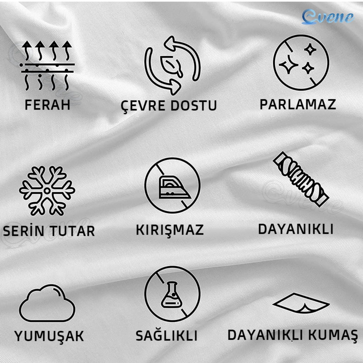 İç Yastık Kılıfı Fermuarlı Terletmeyen Serin Tutan Hava Alan Minder Kılıfı