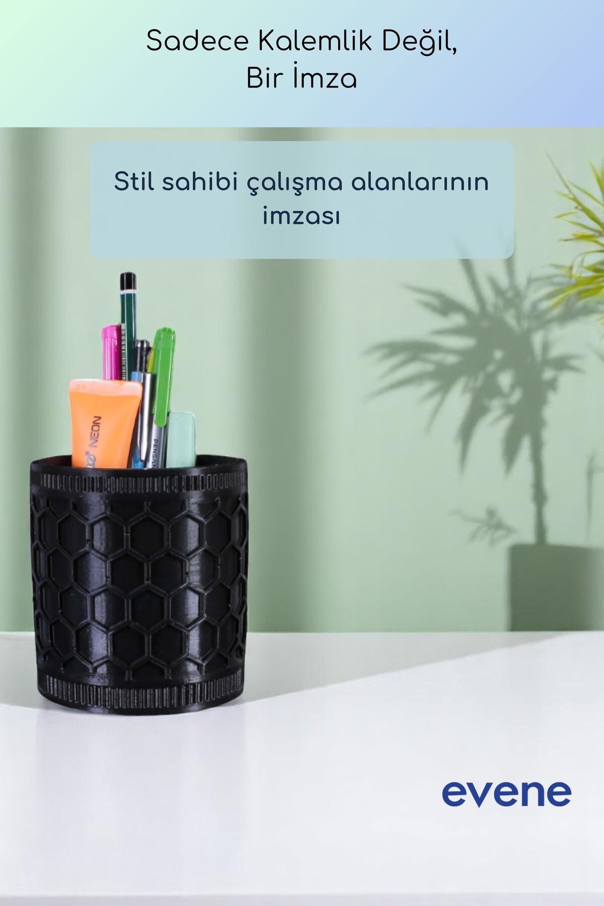 Kalemlik Masa Kalemliği Organizer Kalemlik Siyah Renk Model 81