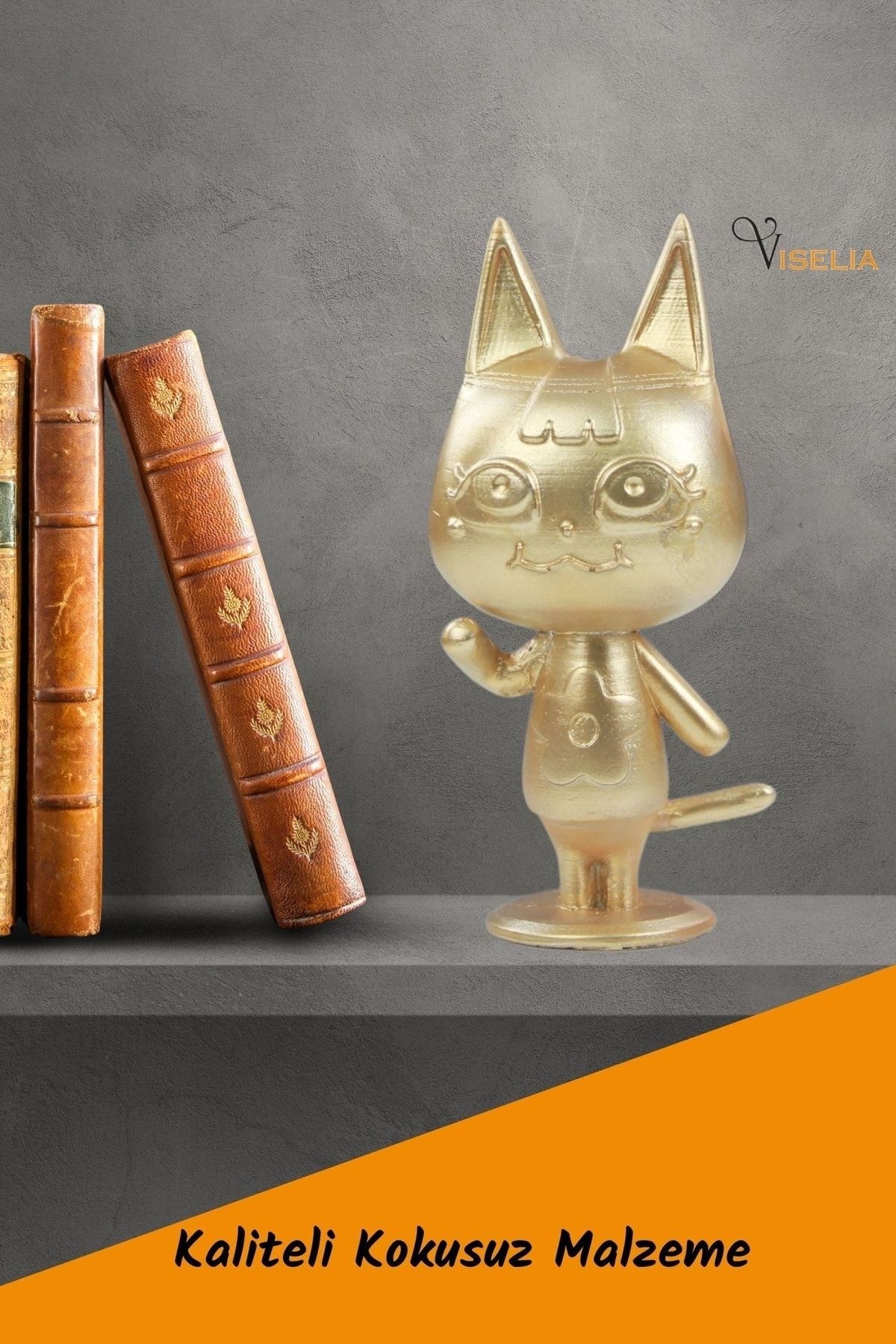 Dekoratif Küçük Kedi Biblo Heykel El Yapımı Hediyelik Süs Eşyası Sevimli Model Tasarım Ürünü