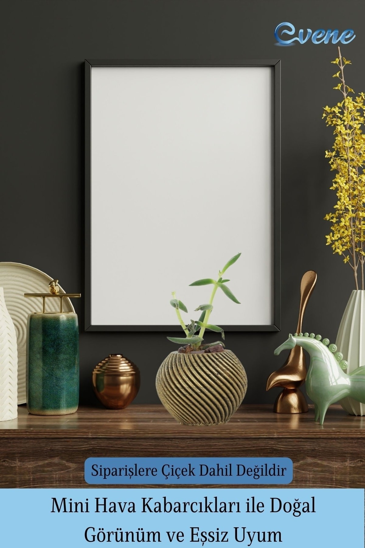 Mini Çiçek Saksı Küçük Sukulent Altın Eskitme Kaktüs Saksısı İnce Çizgili Spiral Model