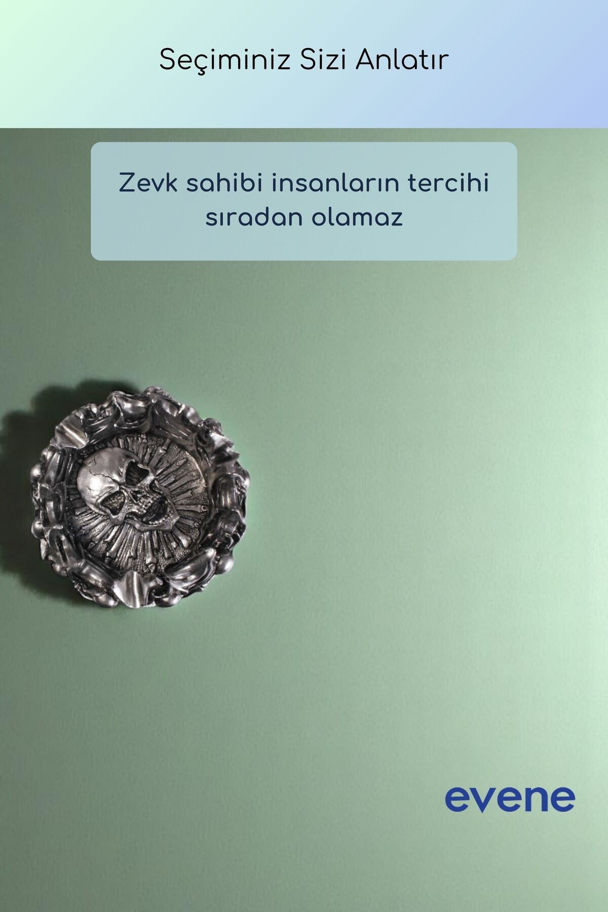 Küllük Gümüş Eskitme Renk Kül Tablası Dekoratif Küllük Model 9