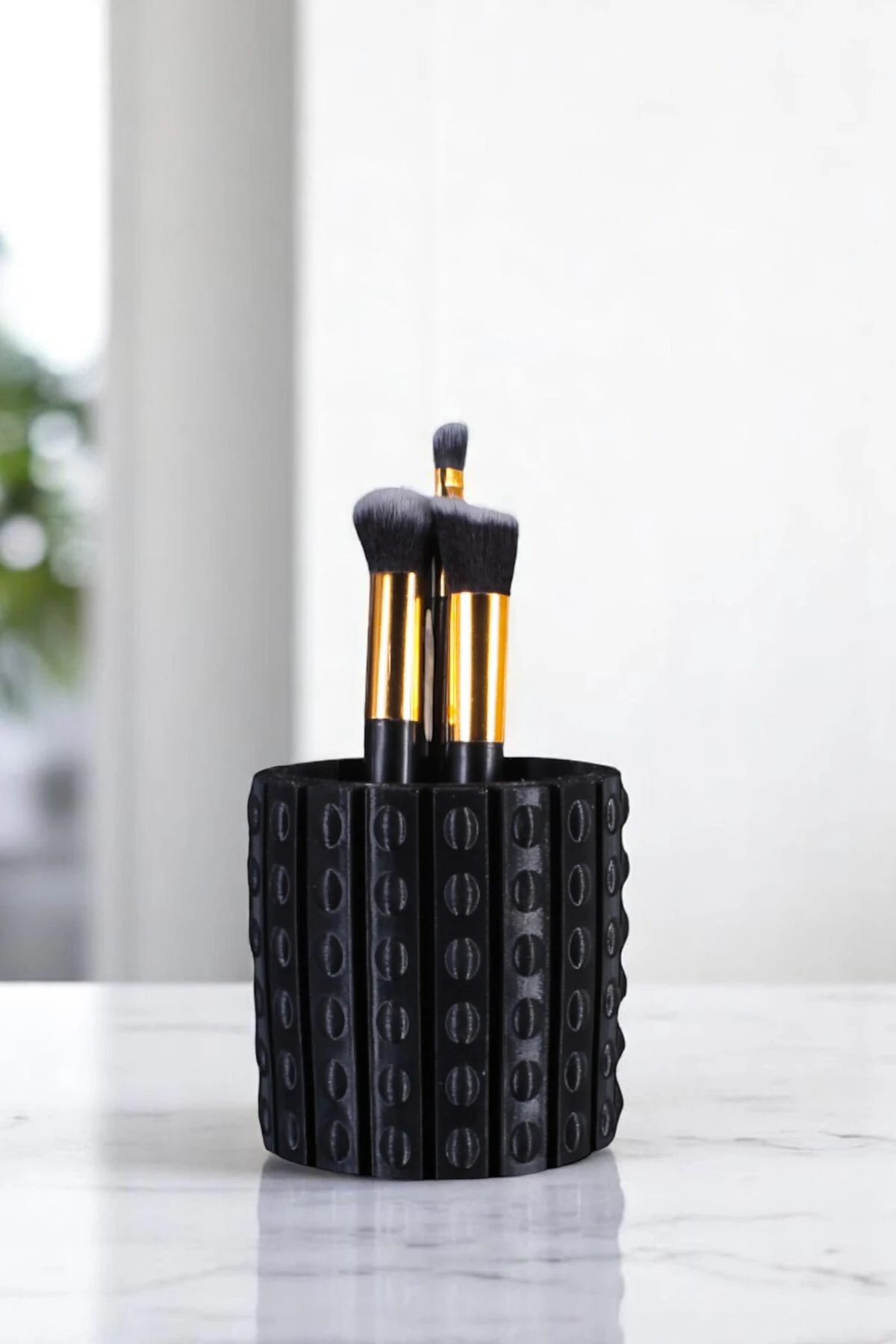 Makyaj Organizeri Makyaj Fırçalığı Makyaj Organizer Düzenleyici Siyah Renk Model 91 image