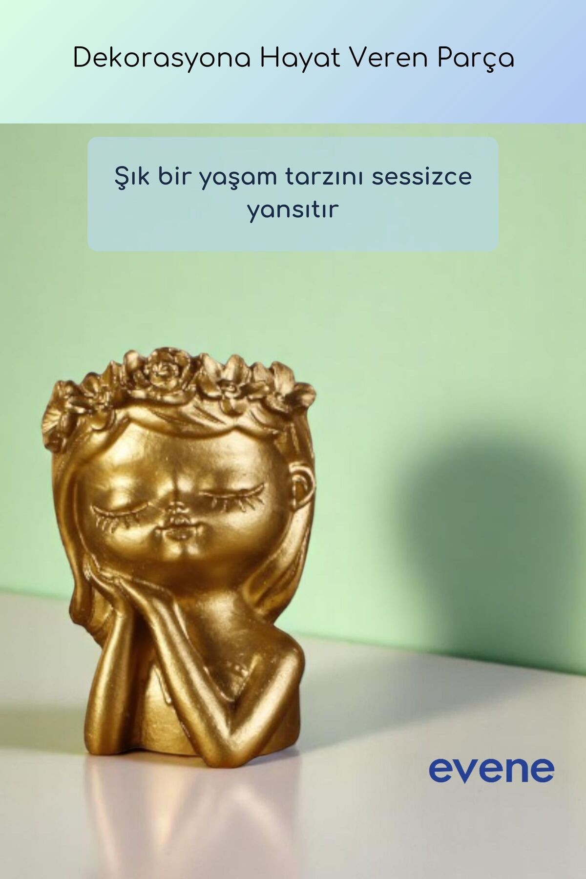 Saksı Dekoratif Saksı Kaktüs Saksısı Sukulent Saksısı Küçük Saksı Model 47 Altın Saksı