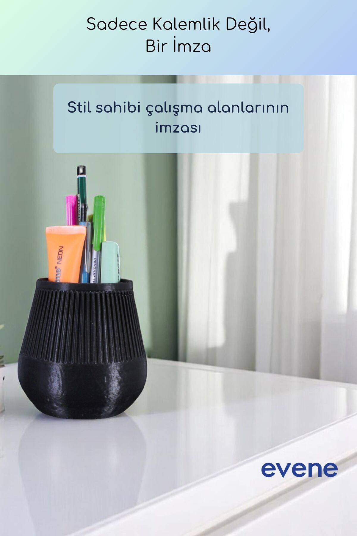 Kalemlik Masa Kalemliği Organizer Kalemlik Siyah Renk Model 88
