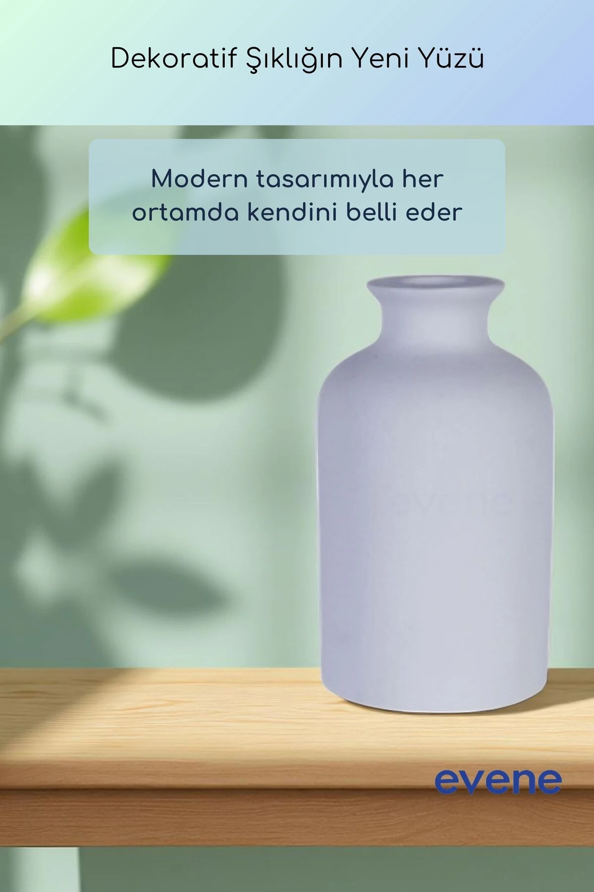 Vazo Küçük Vazo Masa Üstü Vazo Ev Dekorasyon Vazo Beyaz Renk Model 67