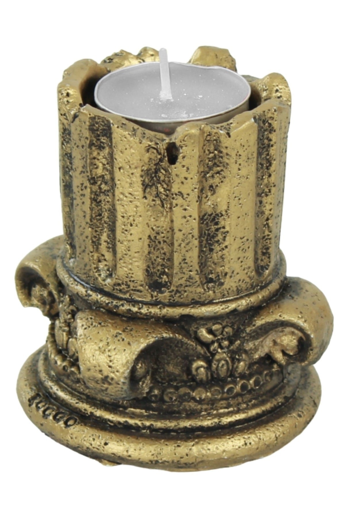 Beyaz Mumluk Şamdan Tealight Mum Uyumlu Tarihi Sütun Model