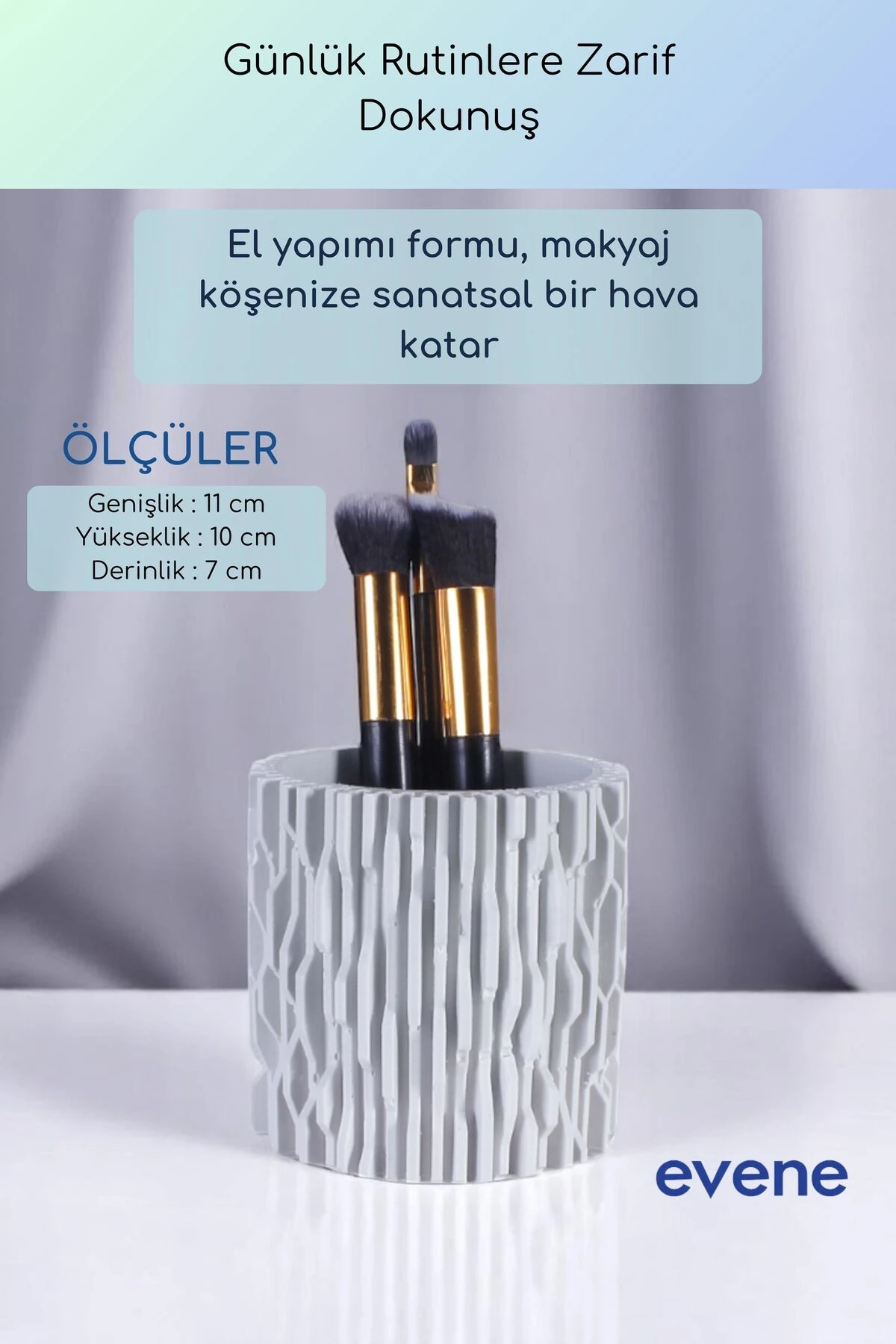 Makyaj Organizeri Makyaj Fırçalığı Makyaj Organizer Düzenleyici Beyaz Renk Model 78
