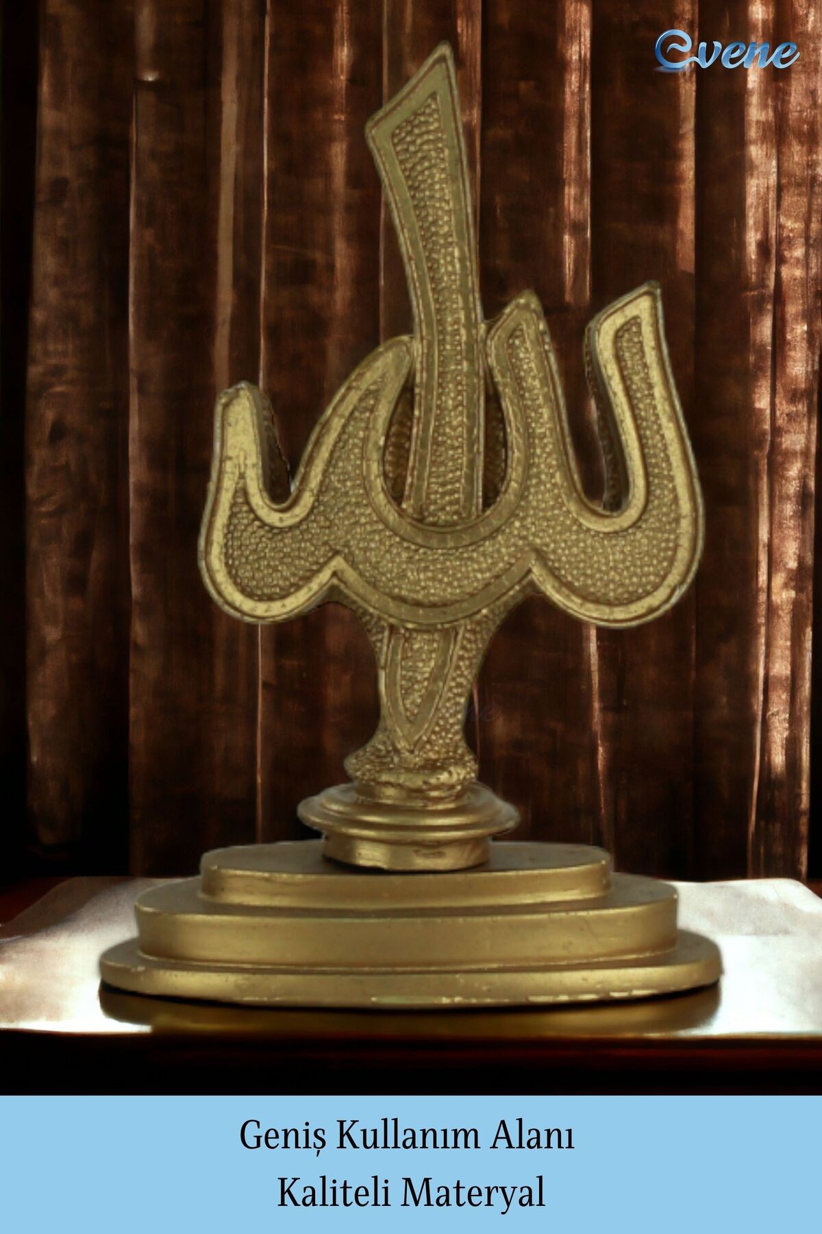 Allah Muhammed Biblo Allah Lafzı Dekoratif Obje Biblo Allah Yazılı Biblo Model 3