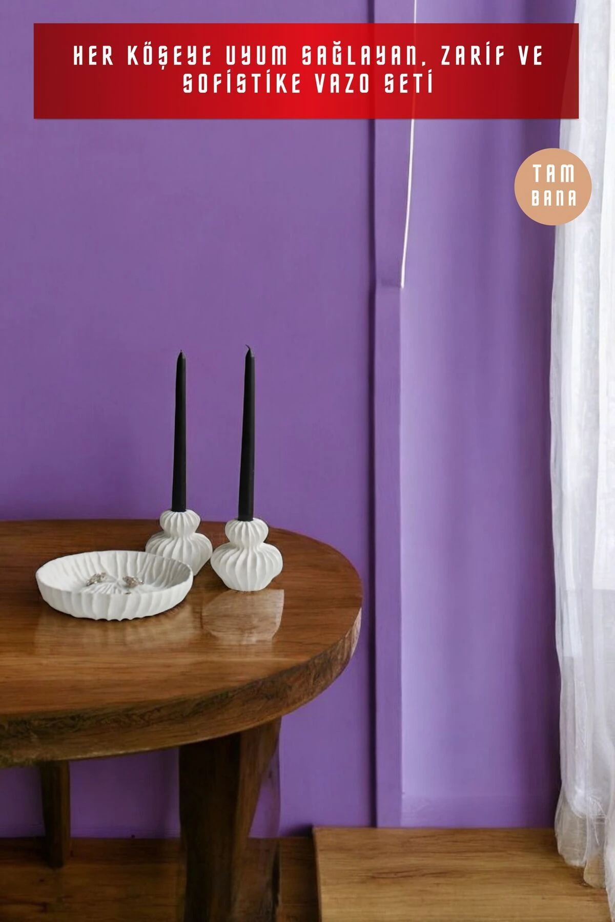 Beyaz Dekoratif Vazo Seti Obje Ev Dekorasyon Masa Üstü Dekor Vazo Seti Model 1014