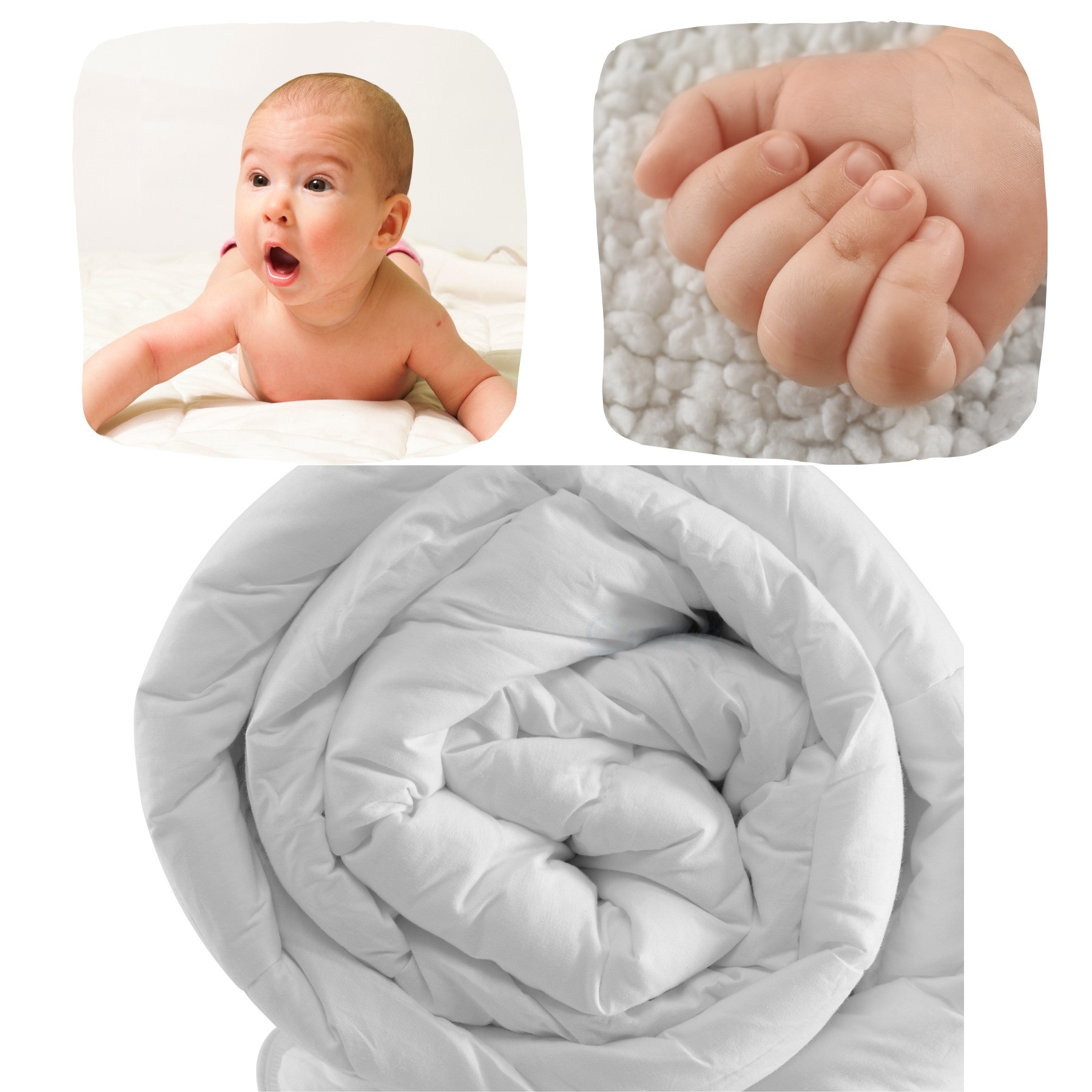 Yün Bebek Yorganı Doğal Organik Terletmeyen Dikişli image