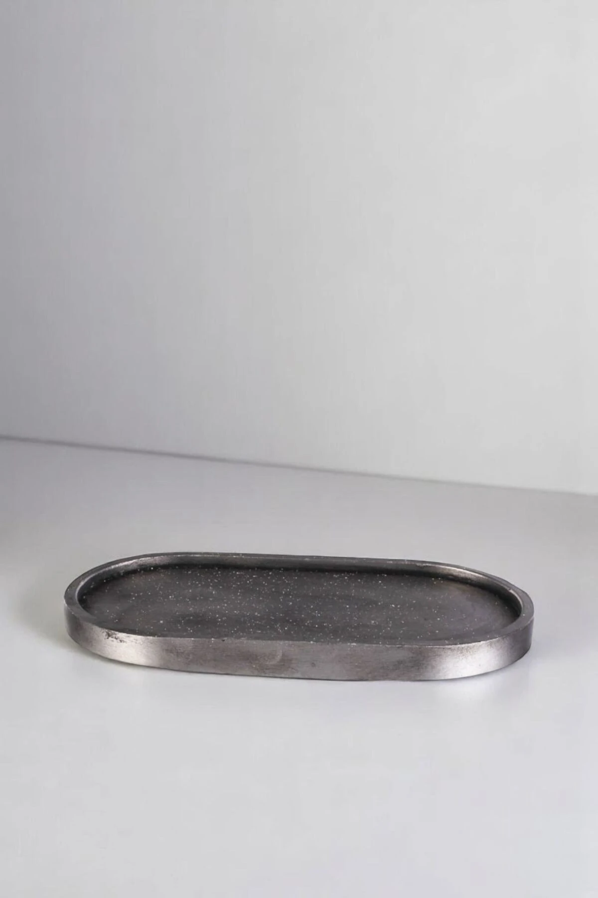 Takı Organizer Makyaj Düzenleyici Kozmetik Organizer Dekoratif Tabak Gümüş Eskitme Renk Model 32 image