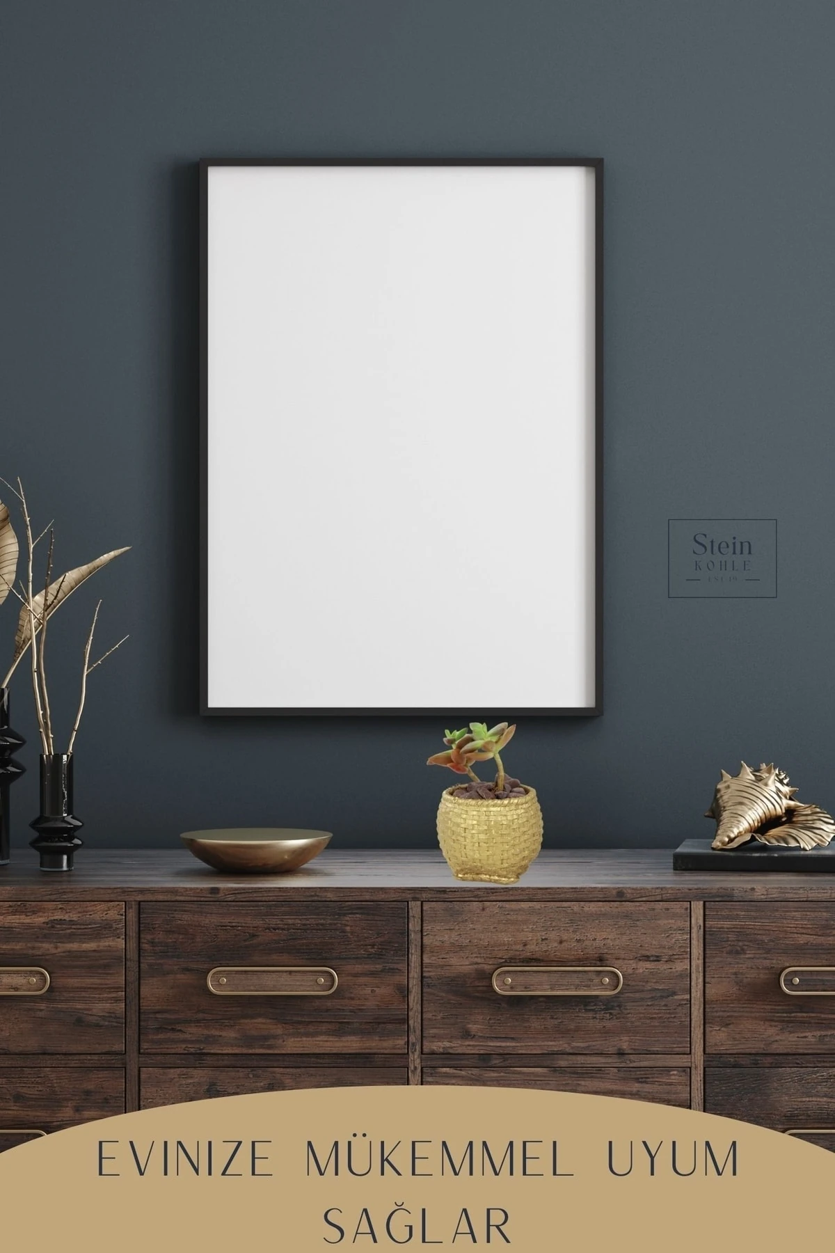 Dekoratif Saksı Minik Kaktüs Saksısı Altın Renk 3 Adet Saksı Seti Sepet Örgü Model