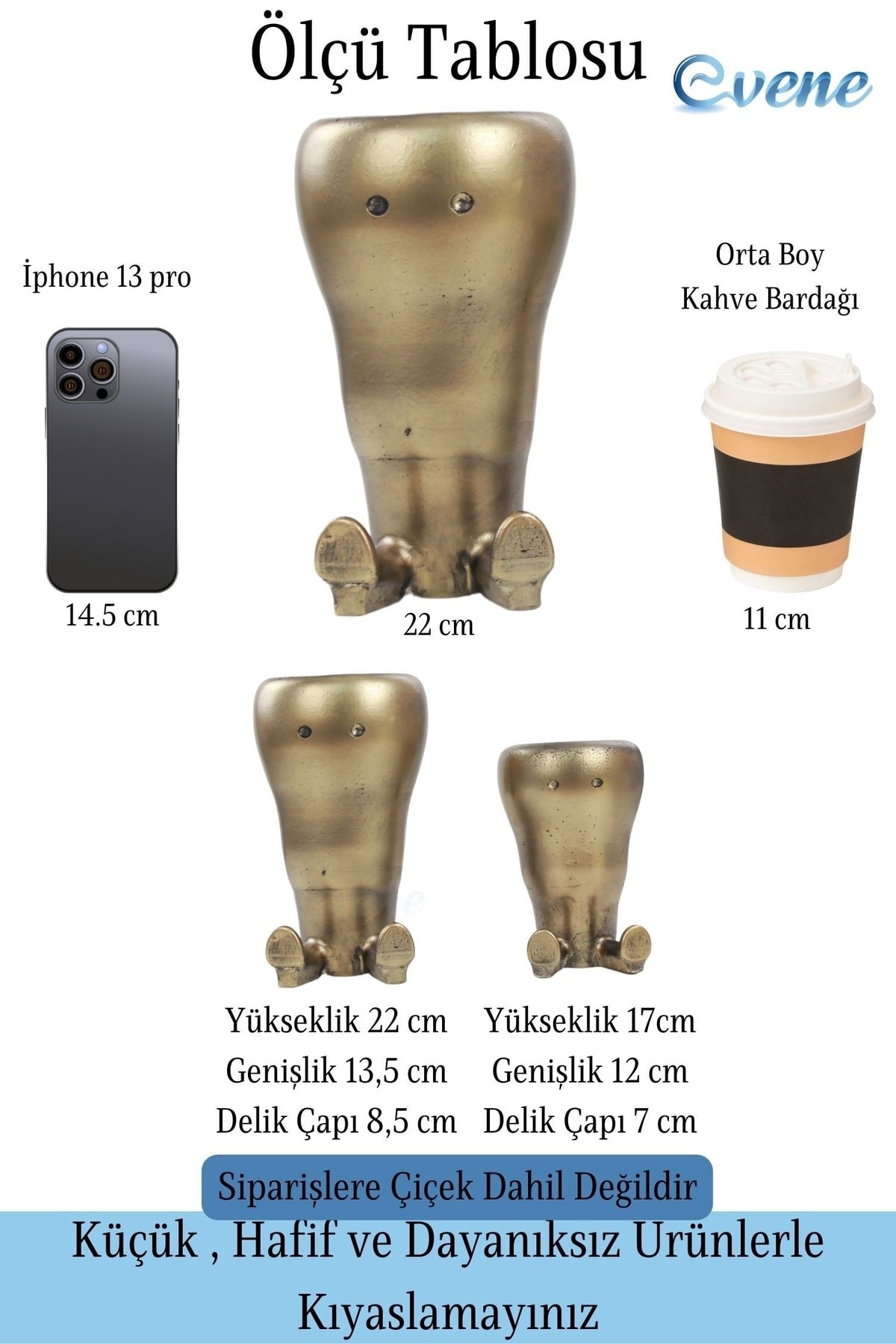 Saksı Çiçek Kaktüs Saksısı Lüx 13,5 Cm Altın Eskitme Varak Boyalı Havuç Desenli 2'li Set Çiçeklik