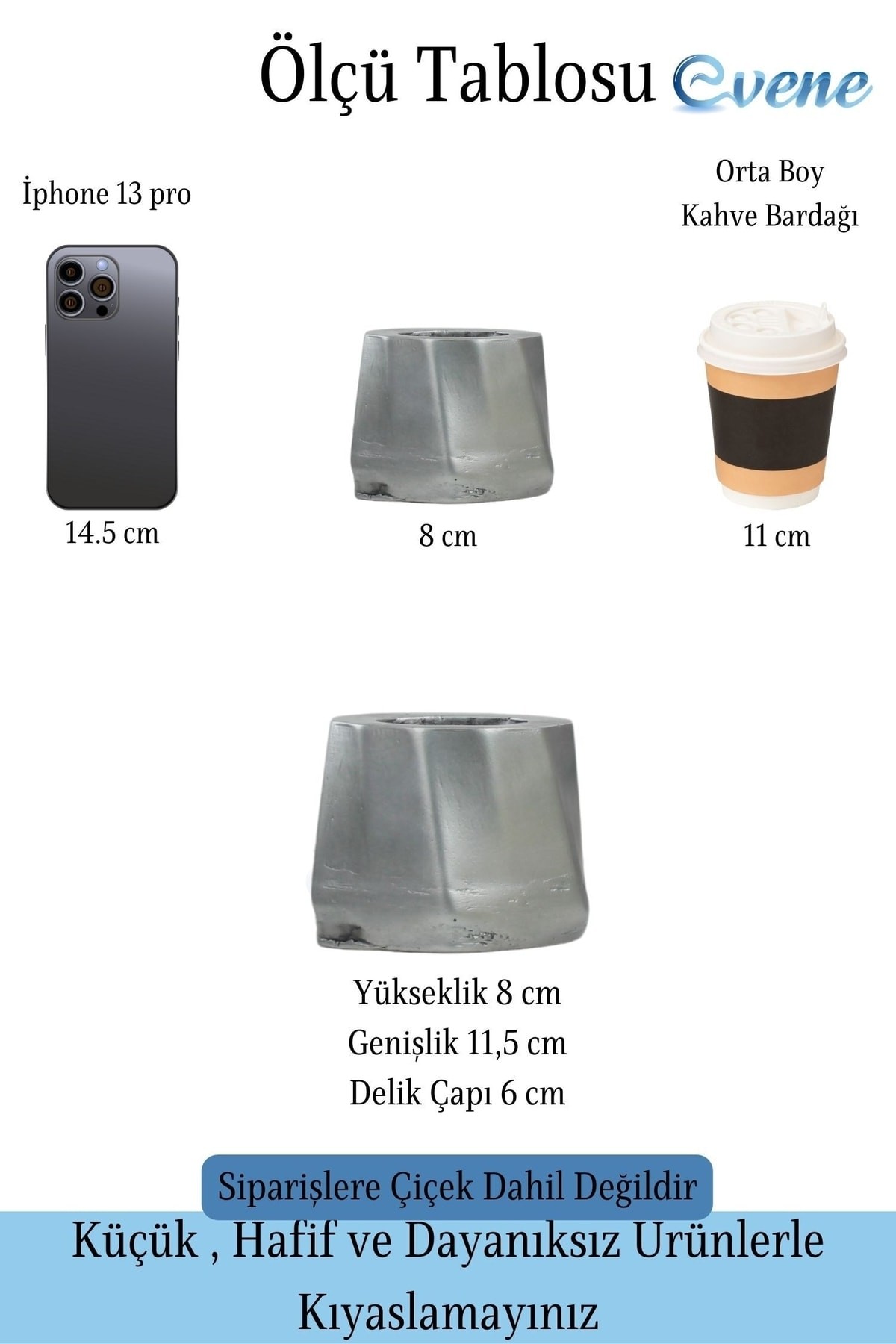 Saksı Çiçek Kaktüs Saksısı Lüx 11,5 cm Gümüş Eskitme Varak Boyalı Kalın Çizgi Desen Saksı Çiçeklik