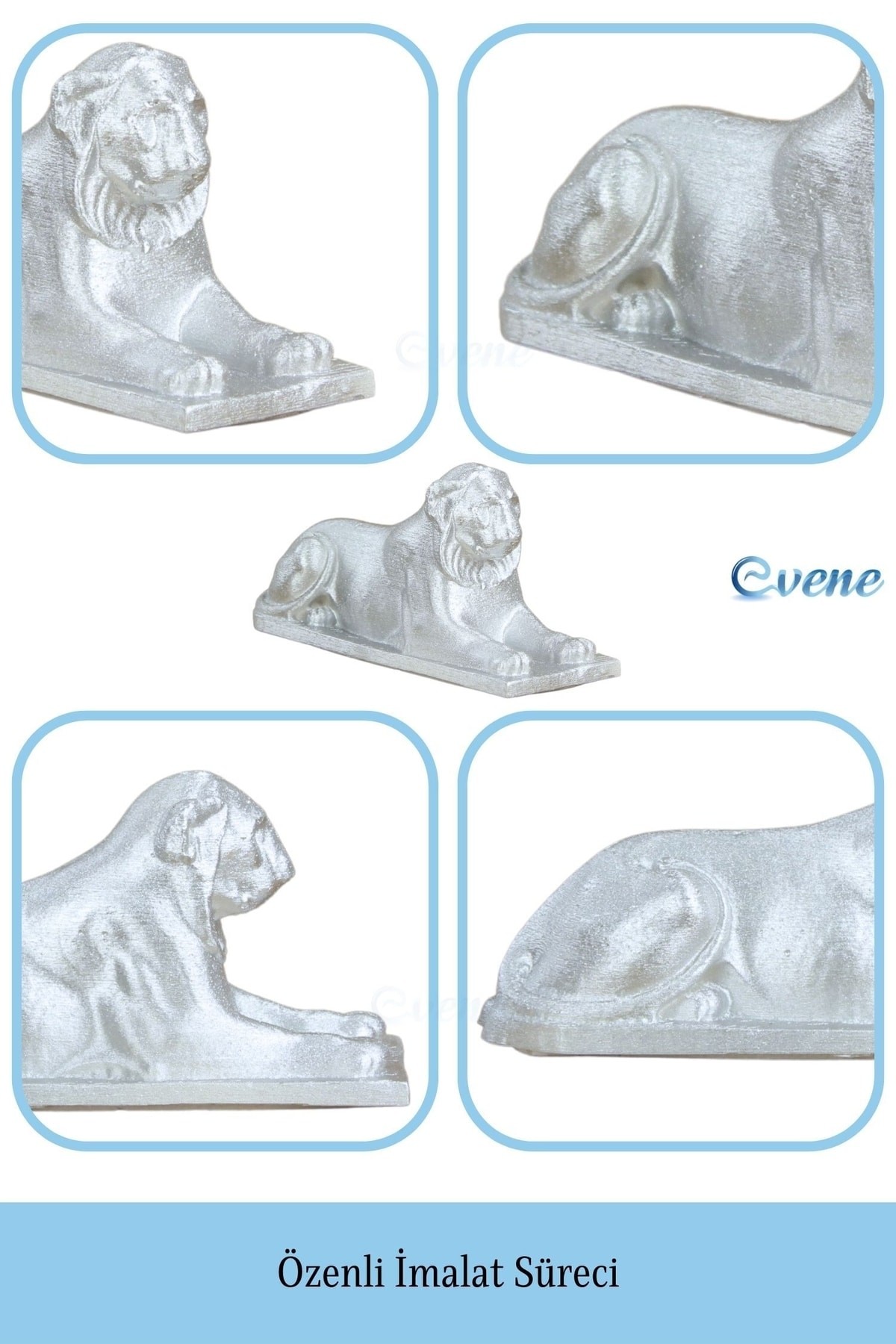 Dekoratif Biblo Aslan Heykel El Yapımı Hediyelik Süs Eşyası Model Aslan1