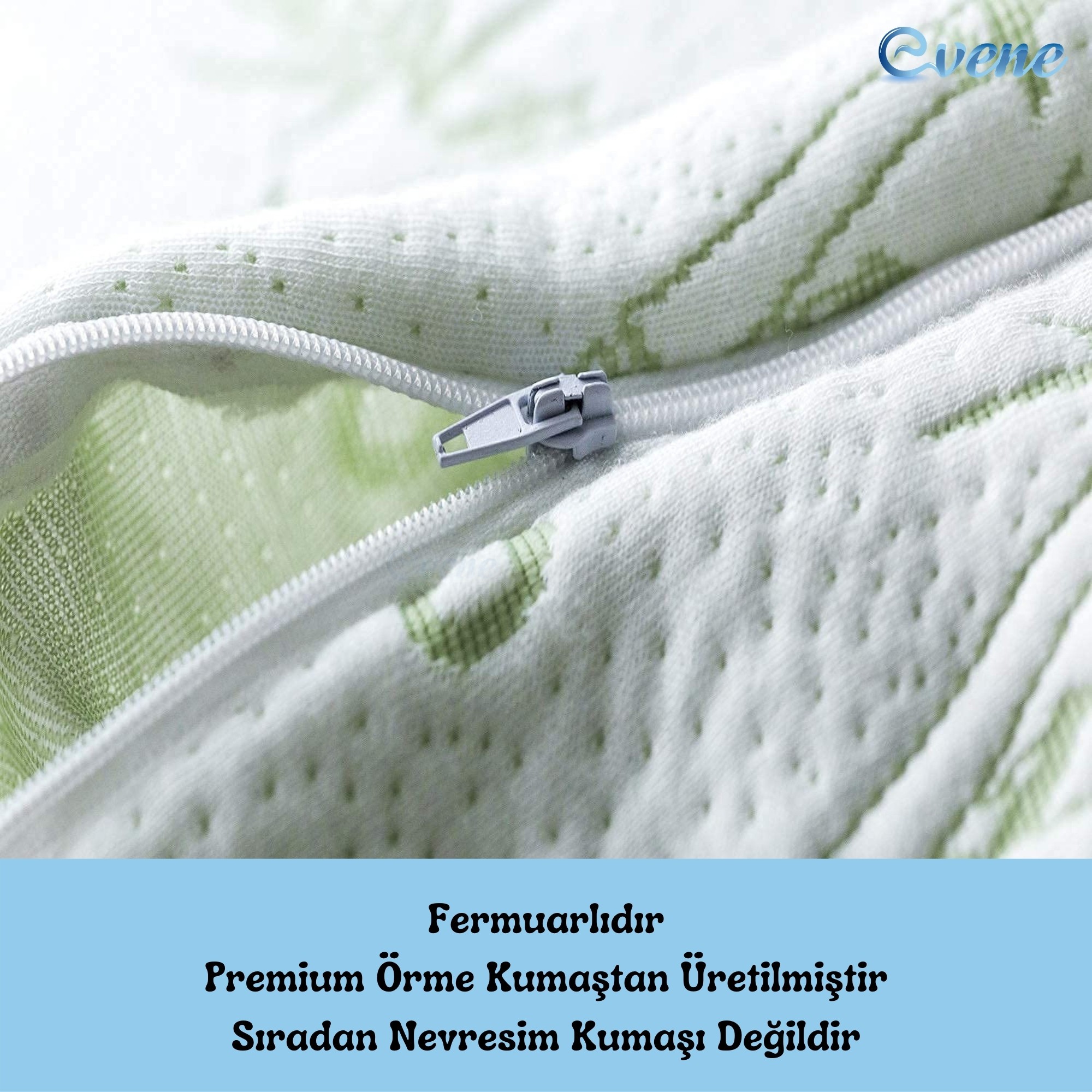 Yastık Kılıfı Örme Kumaş Bambu Desen 50x70 Terletmeyen Minder Yastık Yüzü