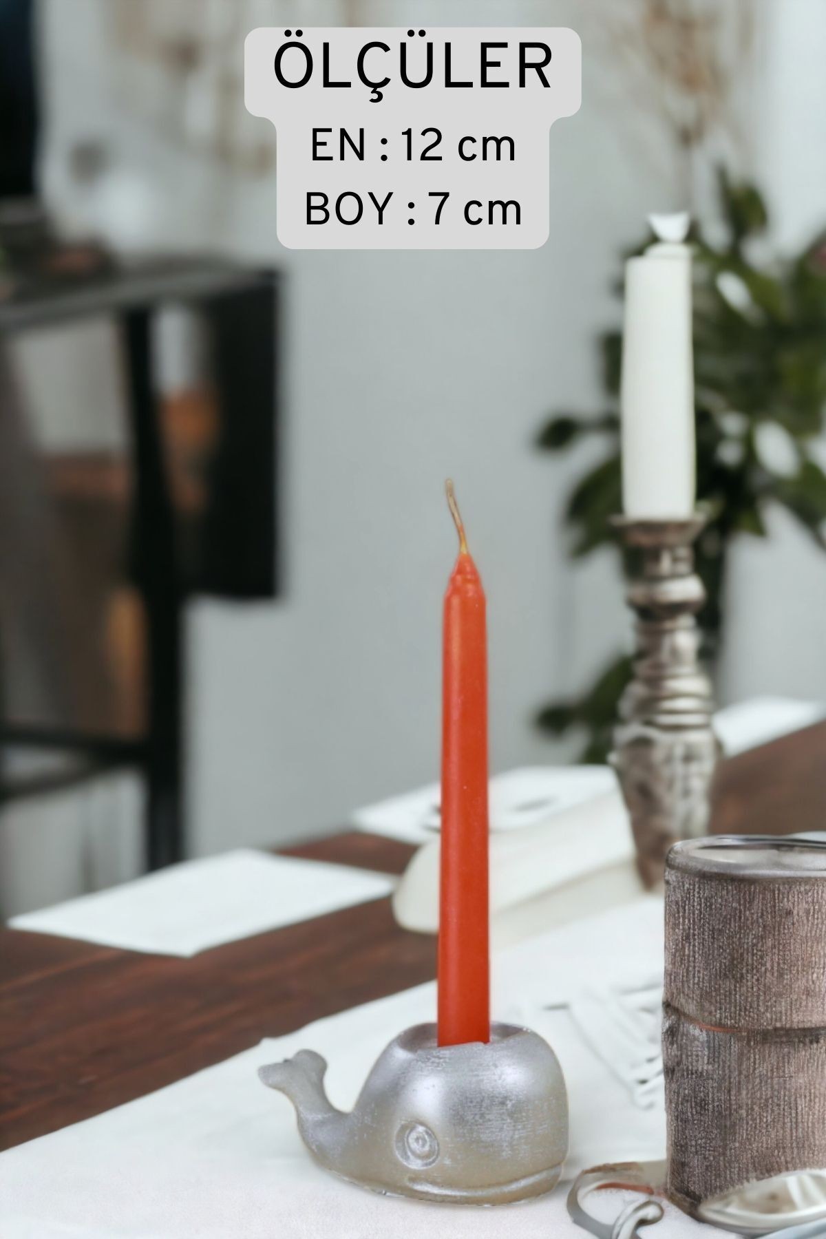 Şamdan Mumluk Dekoratif Mumluk Tealight Mumluk Model 6 İkili Mumluk