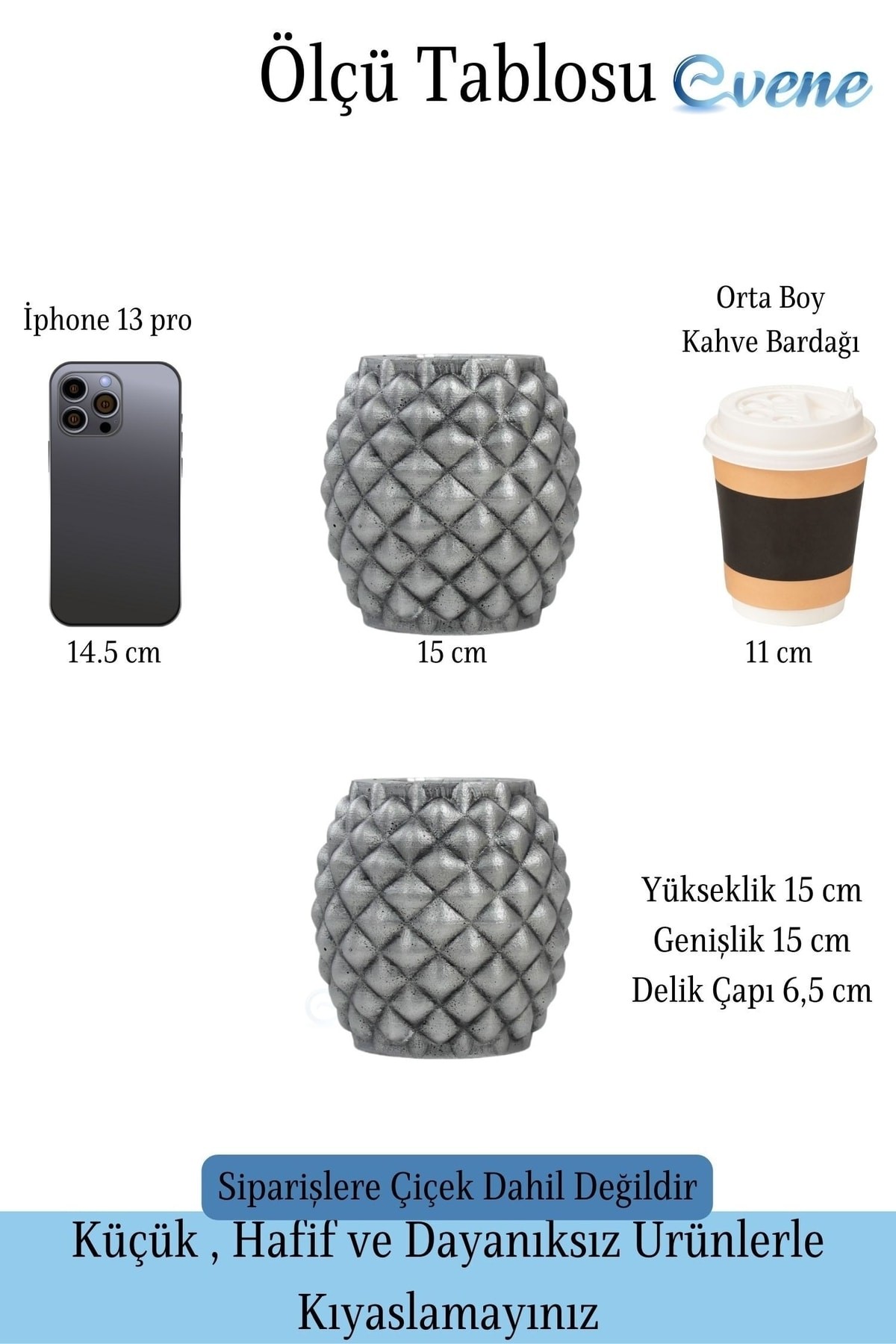 Saksı Çiçek Kaktüs Saksısı Lüx 15 Cm Gümüş Eskitme Varak Boyalı Ananas Desen Saksı Çiçeklik