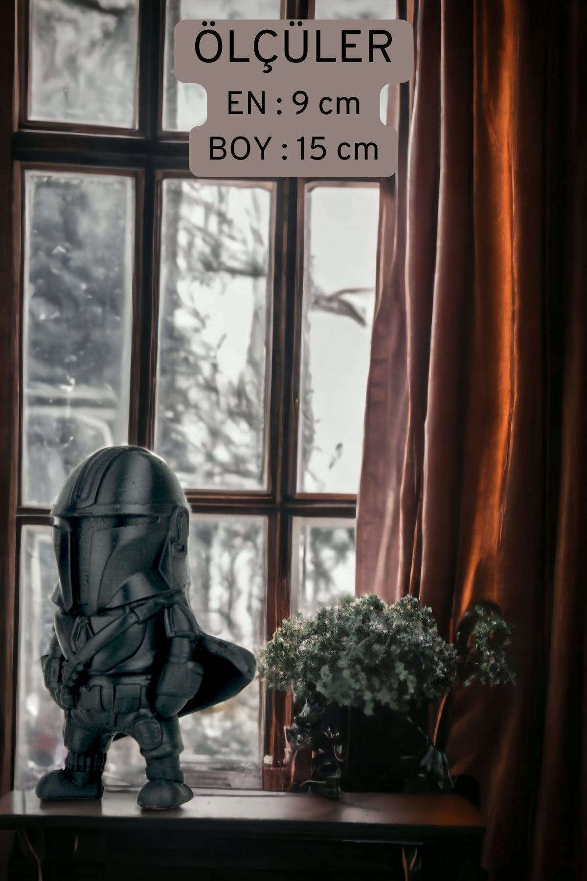Biblo Dekoratif Heykel Savaşçı Biblosu Siyah Model 4