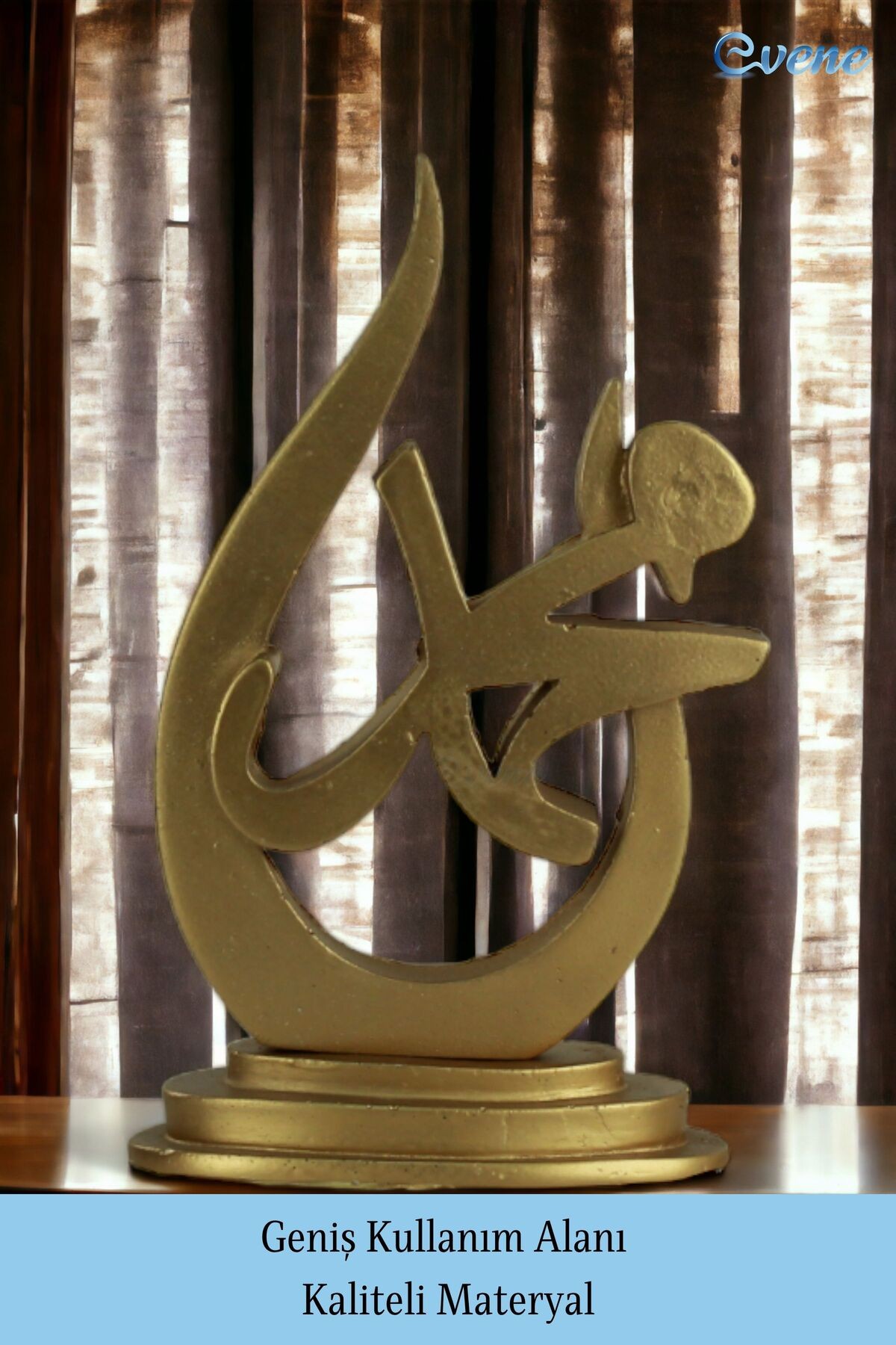 Allah Muhammed Biblo Allah Lafzı Dekoratif Obje Biblo Muhammed Yazılı Biblo Model 4