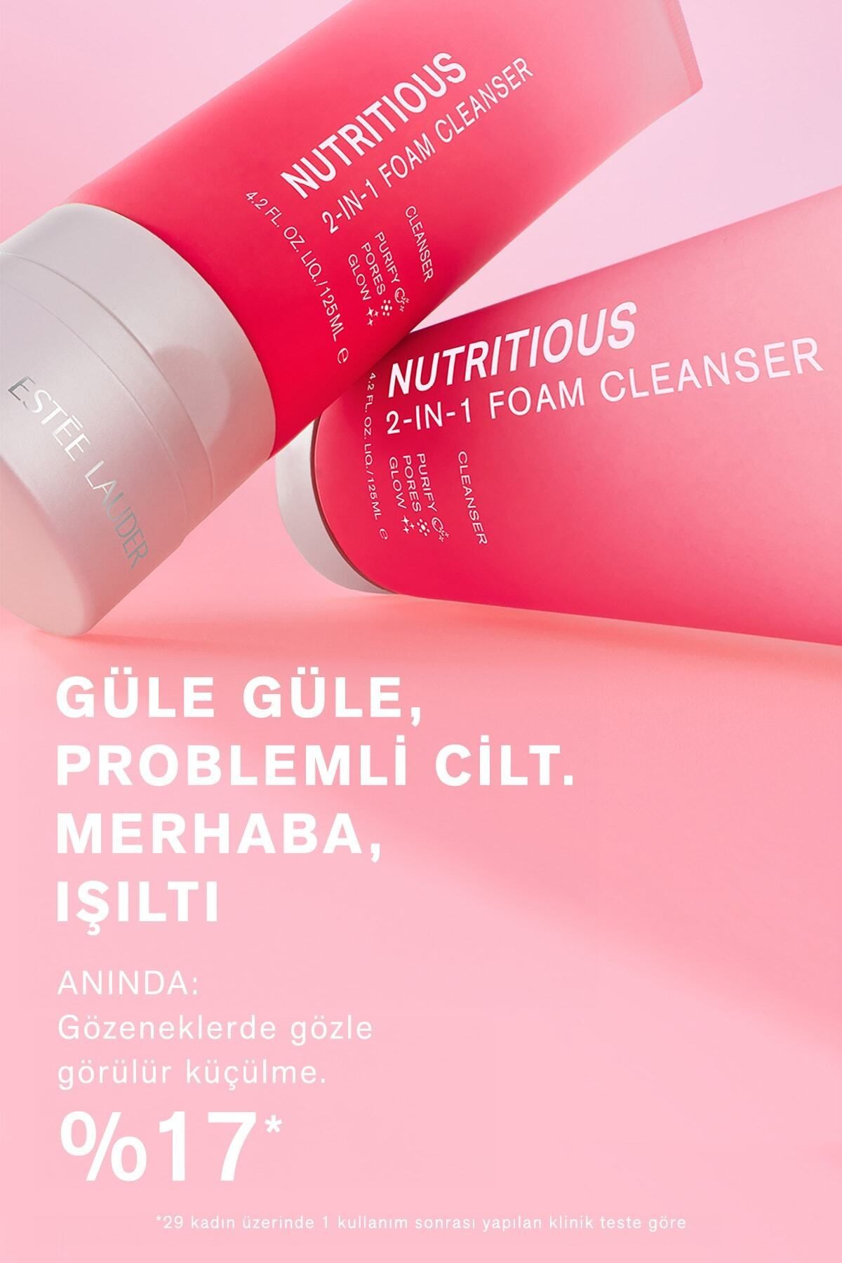 Nutritious 2-in-1 Yüz Temizleme Köpüğü & Maske, Gözenekler, Yağ Kontrolü, Doğal İçerikler - 125ml