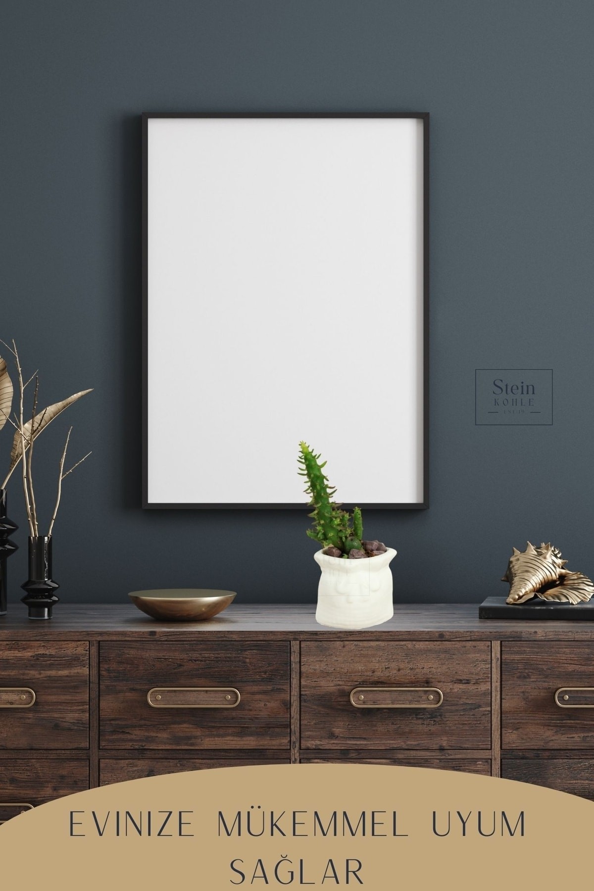 Dekoratif Saksı Minik Kaktüs Saksısı Beyaz Renk 3 Adet Saksı Seti Kese Model