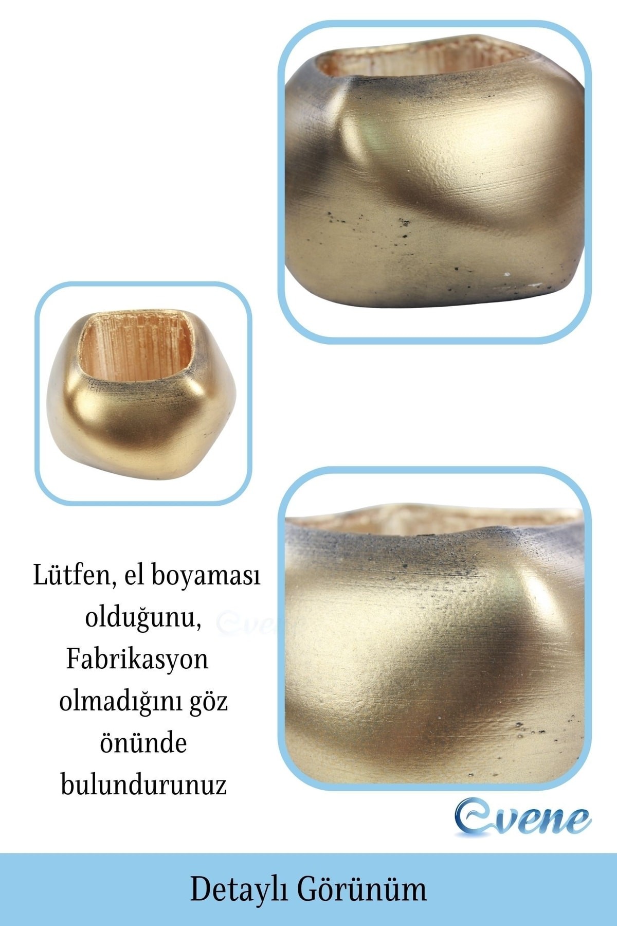 Saksı Çiçek Kaktüs Saksısı Lüx 14 Cm Altın Eskitme Varak Boyalı Elips Desen Saksı Çiçeklik