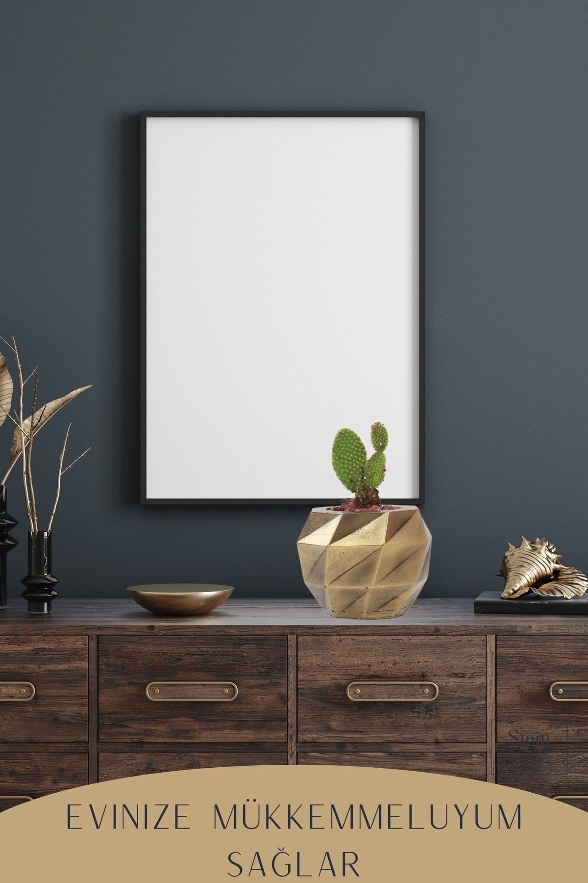 Çiçek Saksısı Dekoratif Kaktüs Saksı 1 Adet Gümüş Renk Eskitme Uygulamalı Dönen Poly Model