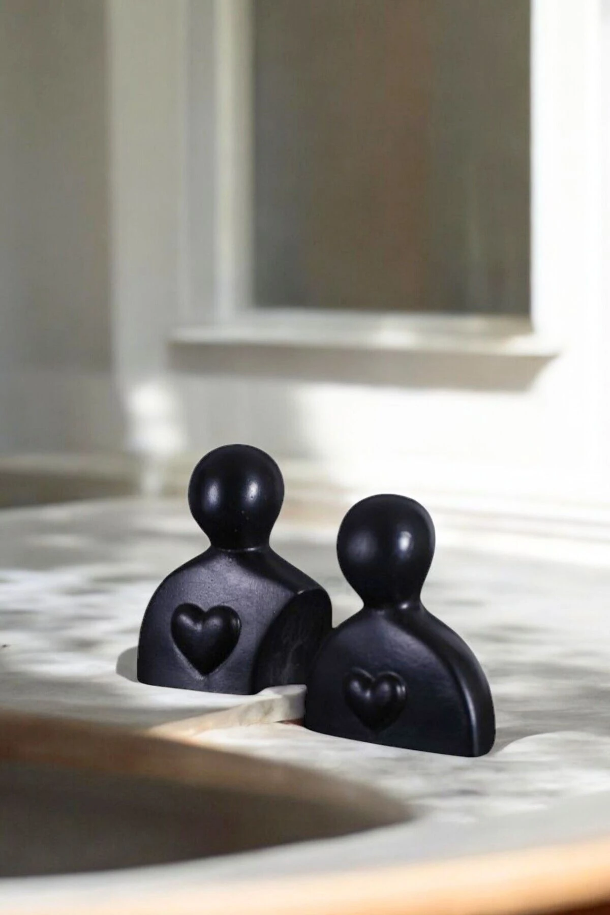 Dekoratif Obje Biblo Ev Dekorasyon Heykel Salon Masa Üstü Süs Eşyası Siyah Model 49 image