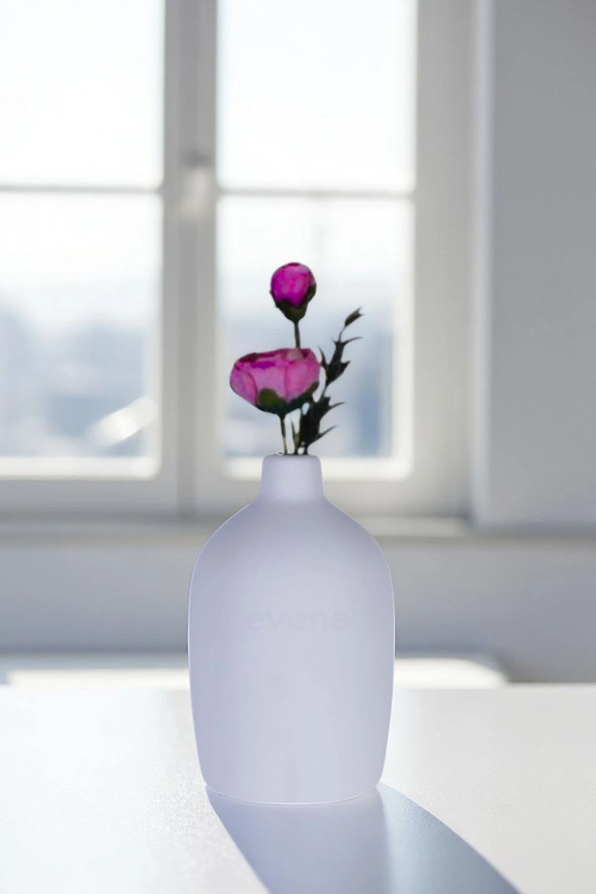 Vazo Küçük Vazo Masa Üstü Vazo Ev Dekorasyon Vazo Beyaz Renk Model 69 image