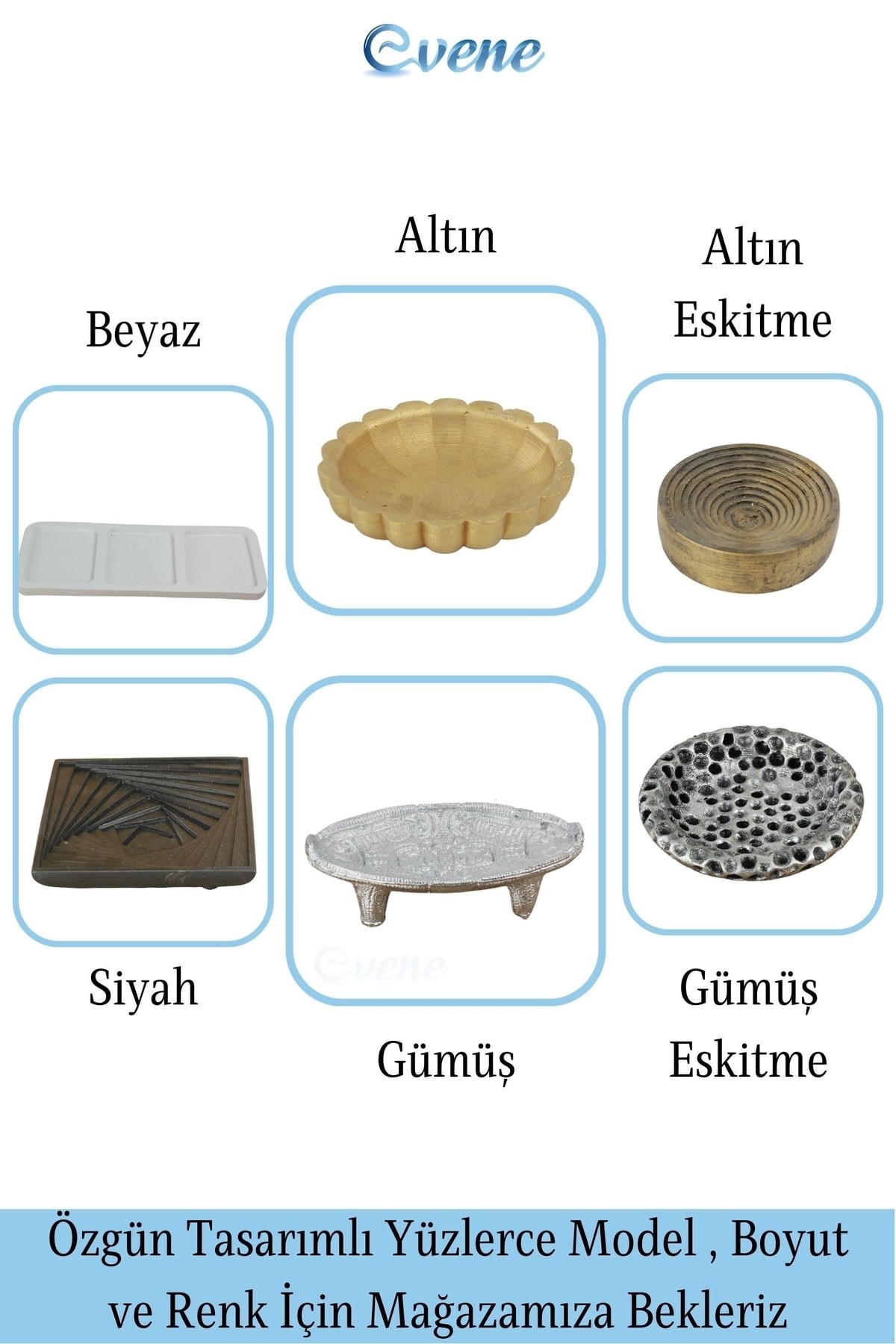 Şekerlik Altın Renk Sunumluk Drajelik Dekoratif Tabak Model 7