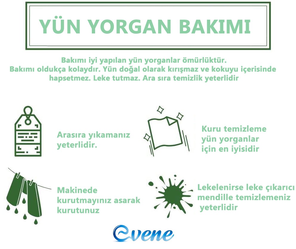 Tek Kişilik Yorgan Doğal Organik Yün Yorgan